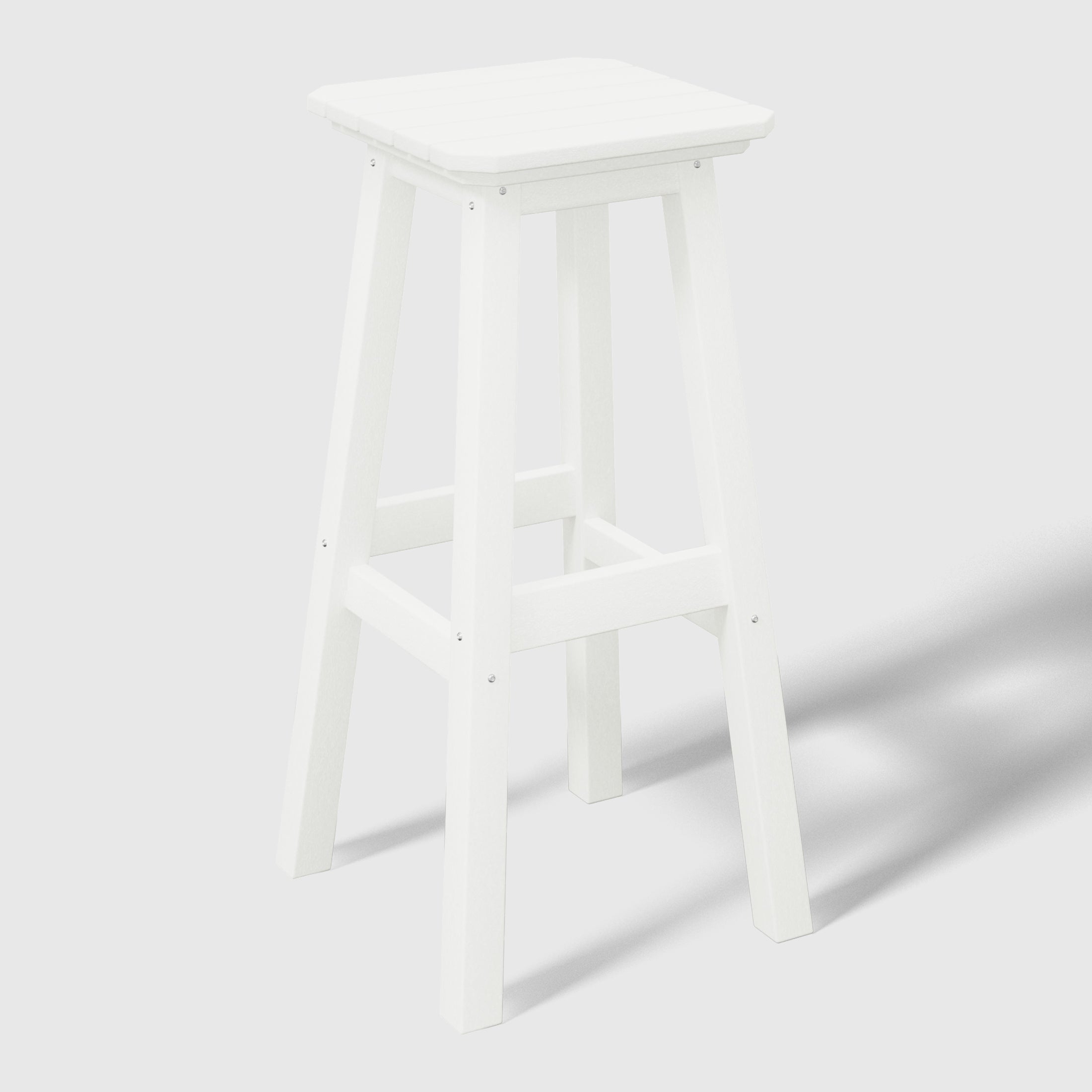 Paradise 29" HDPE Outdoor Patio Square Bar Stools (Set of 2)