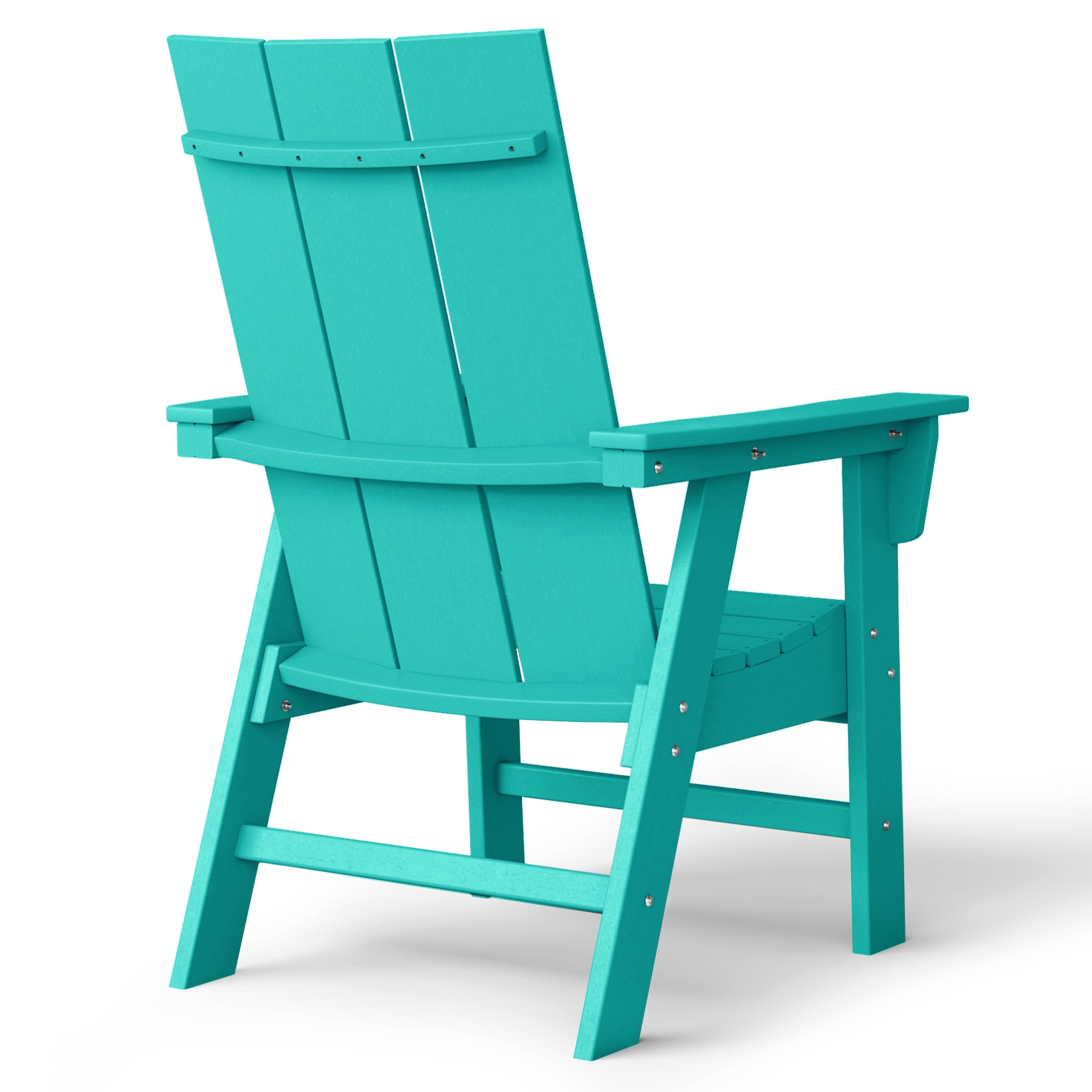 Palms Outdoor Patio HDPE Plastic Modern Adirondack Dining Chairs (Set of 2)