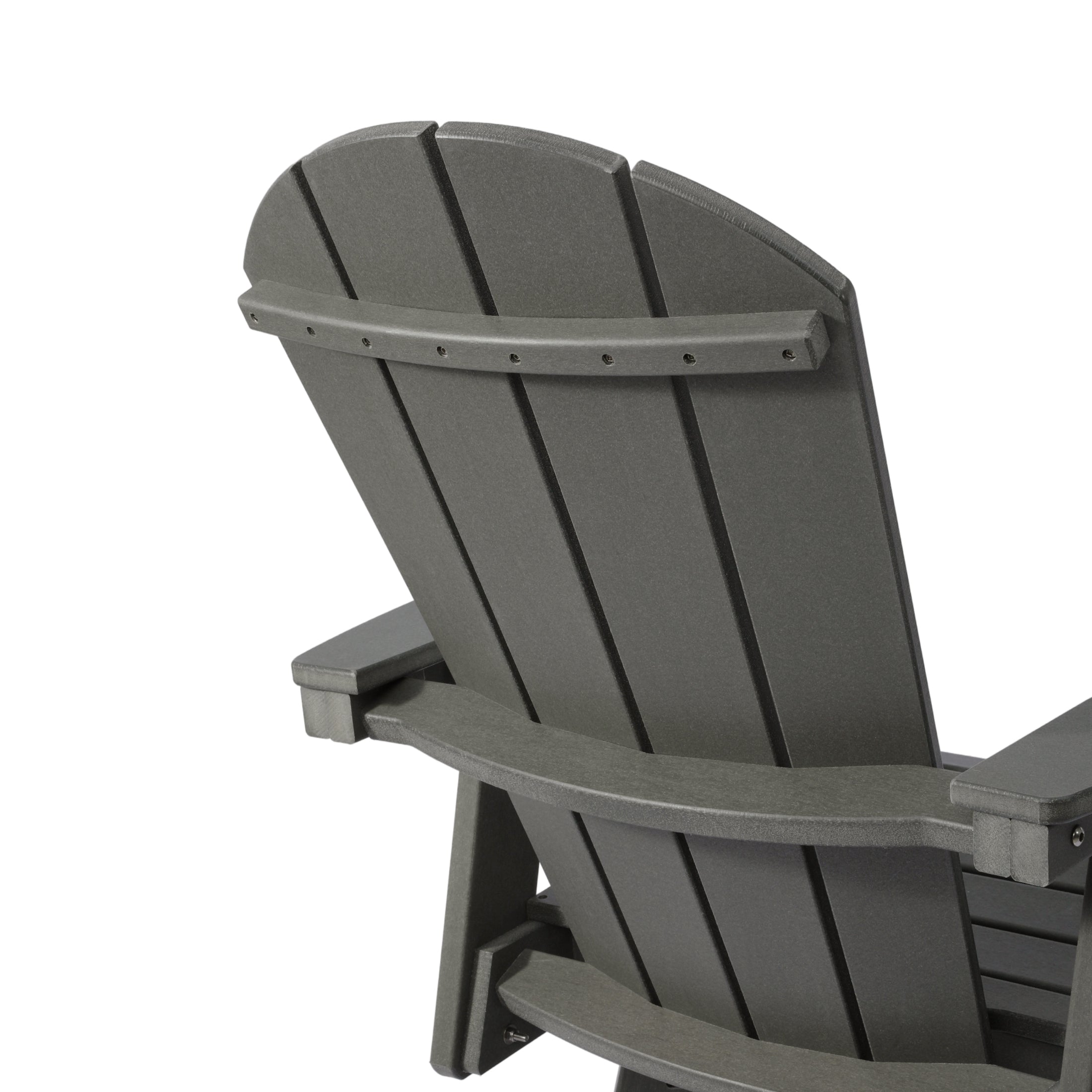 Paradise Outdoor HDPE Tall Adirondack Bar Height Chair With Cup Holder