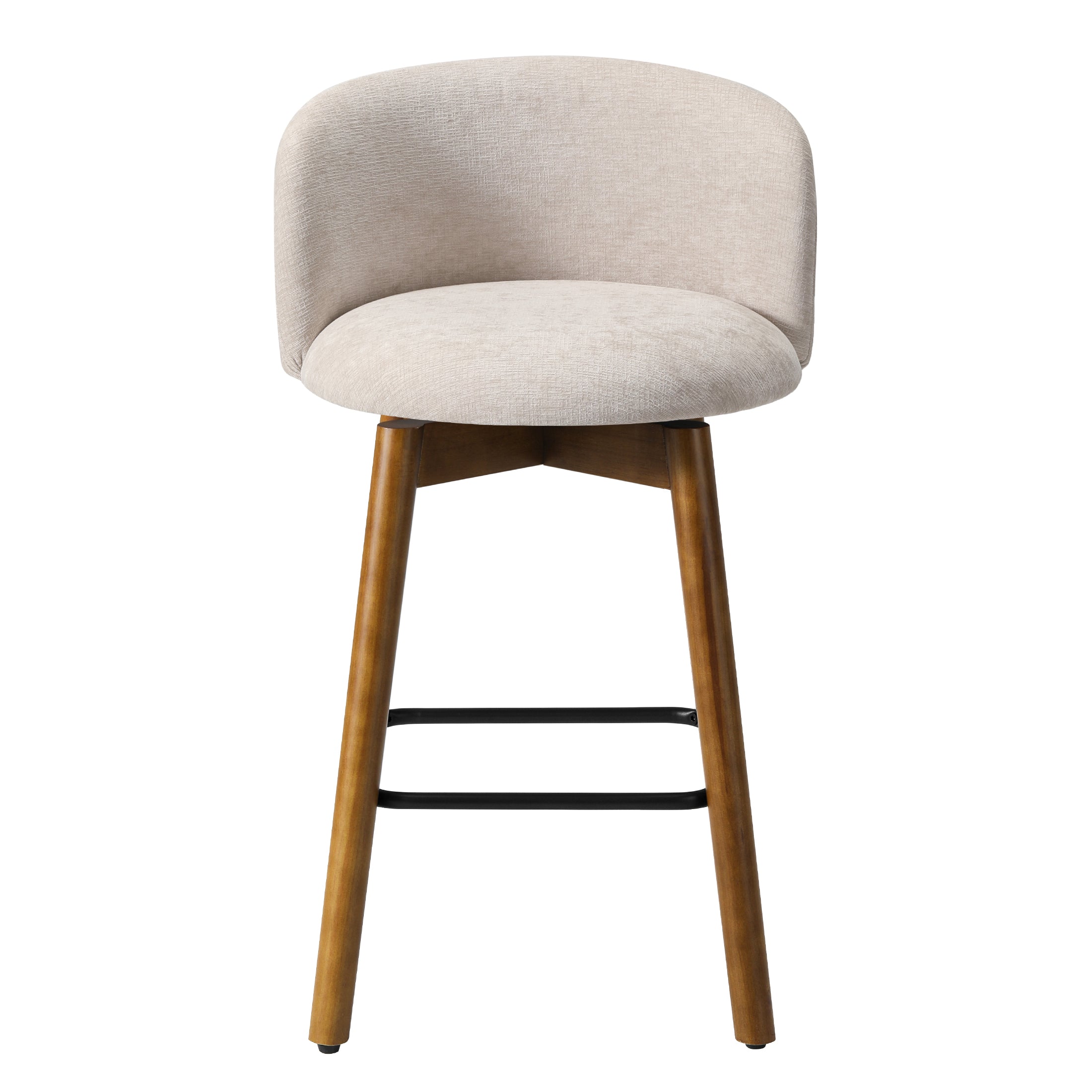 Danburry Modern Chenille Upholstered 26" Counter Height Swivel Bar Stool
