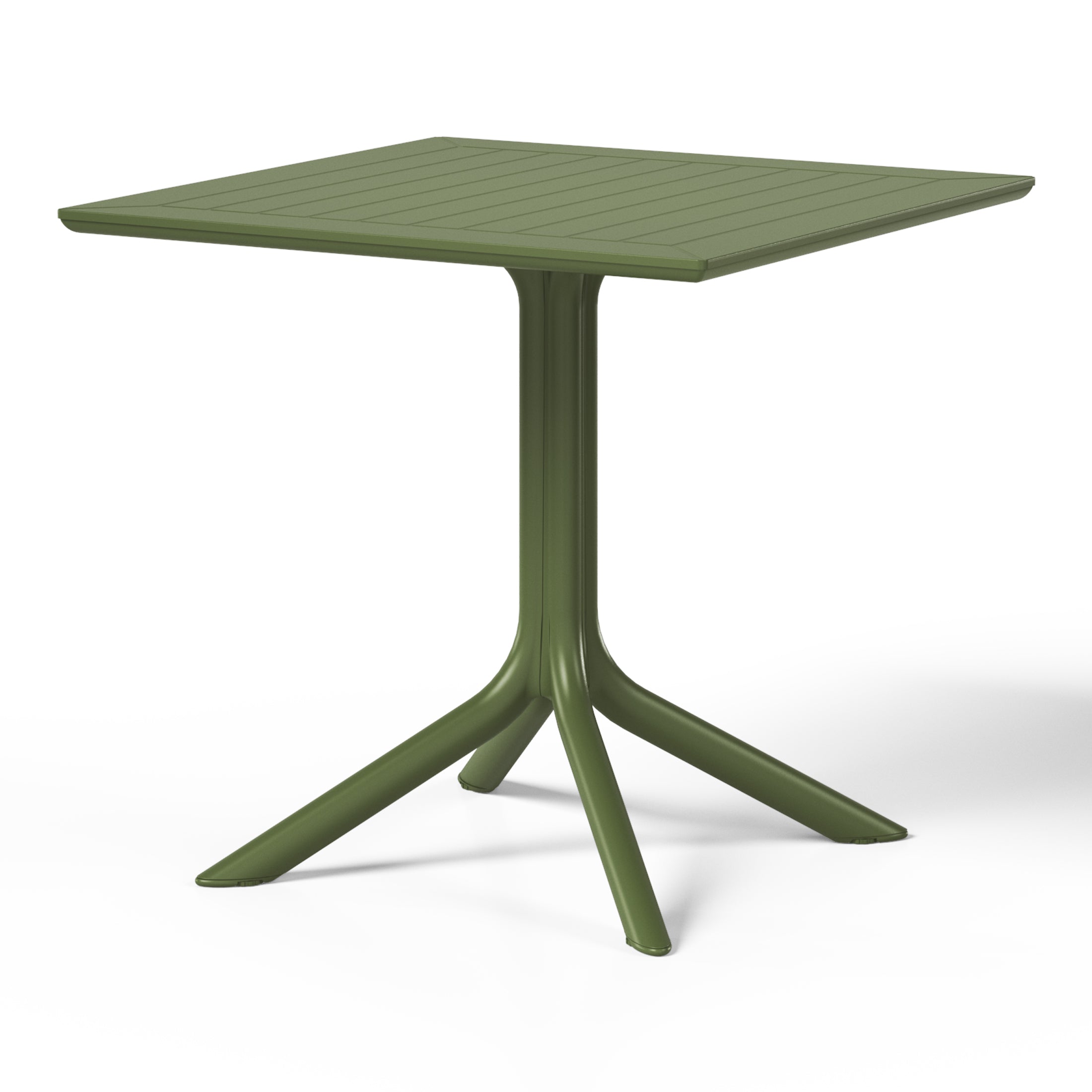 Sunshine 5-Piece Outdoor Resin Square Patio Dining Table Set with Stackable Patio Dining Chairs
