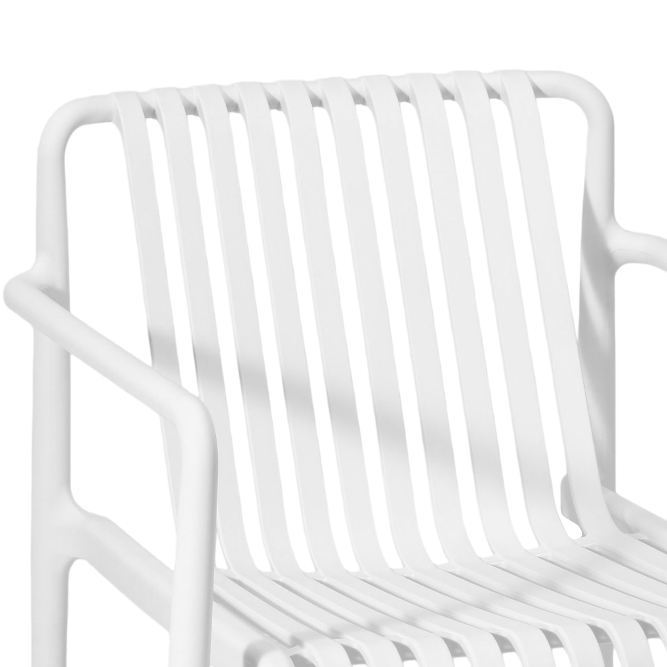 Sunshine Outdoor Modern Stackable Plastic Patio Club Armchairs (Set of 2)