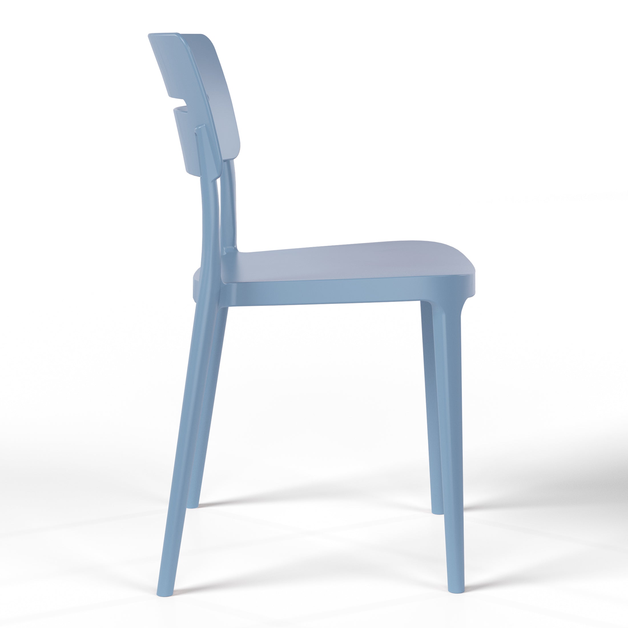 Sunshine Outdoor Modern Stackable Plastic Patio Dining Chairs (Set of 4)