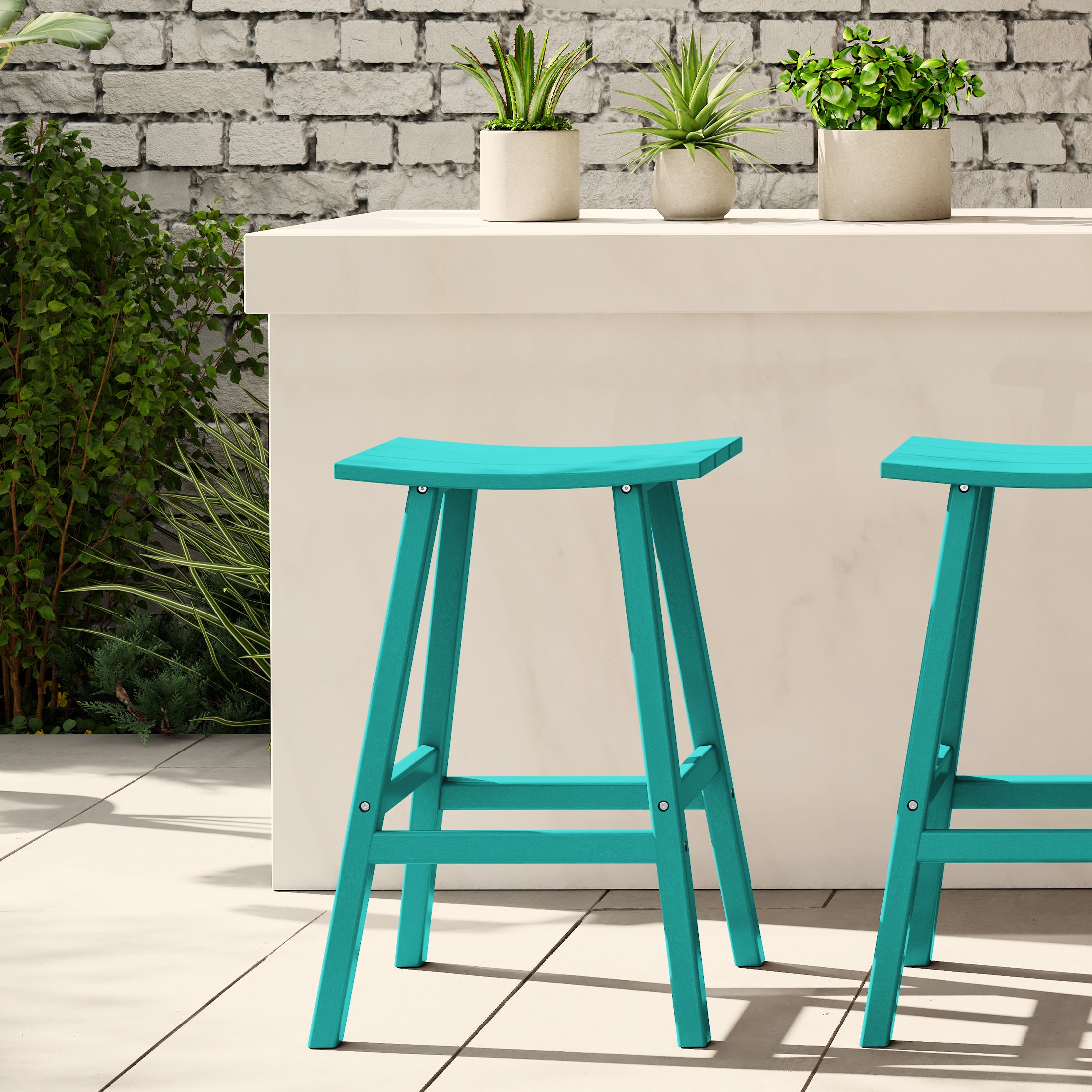 Paradise Westintrends 29" height Outdoor / Patio Saddle bar stool