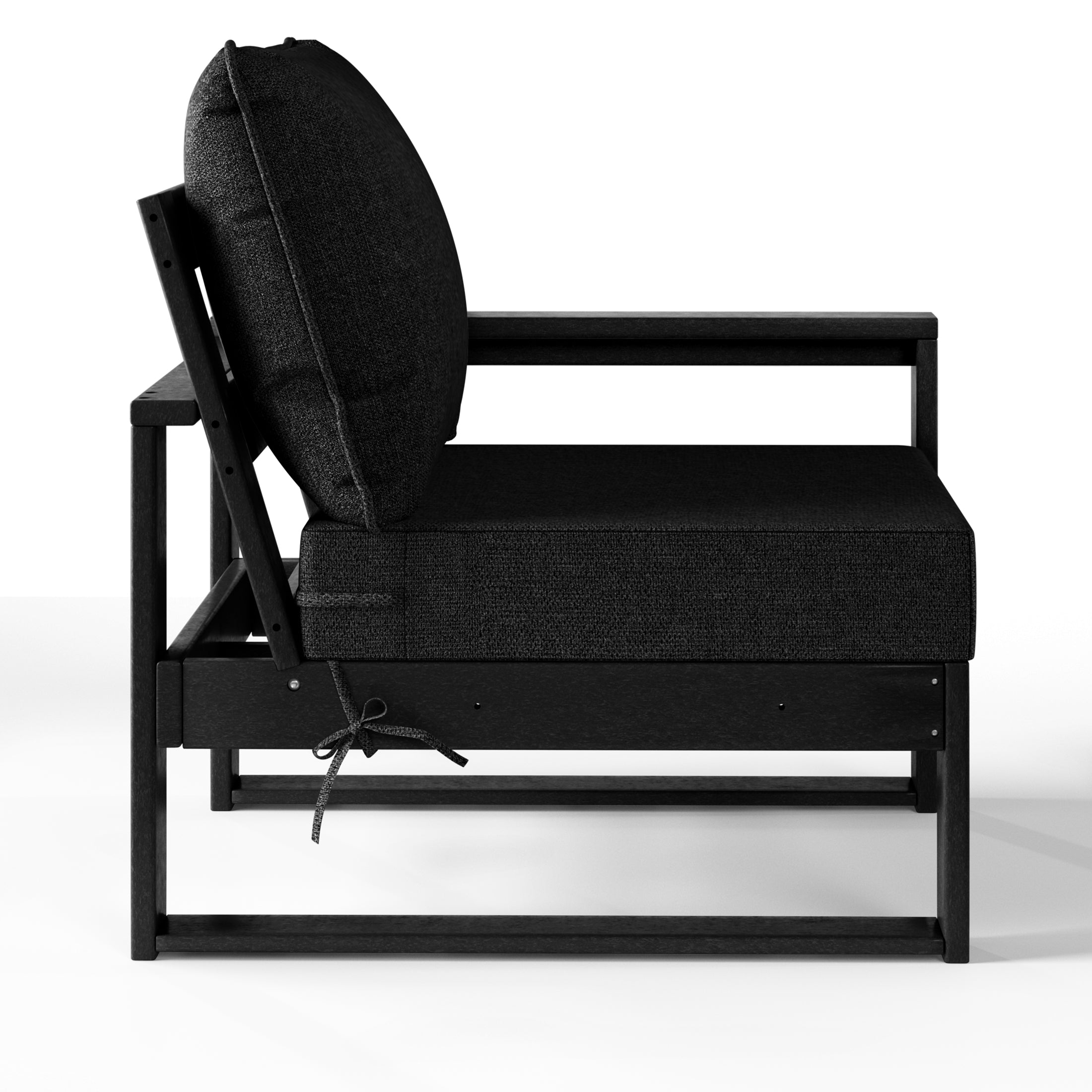 Rockaway Outdoor Patio HDPE Right Arm Facing Sectional Corner Chair with Patio Cushions