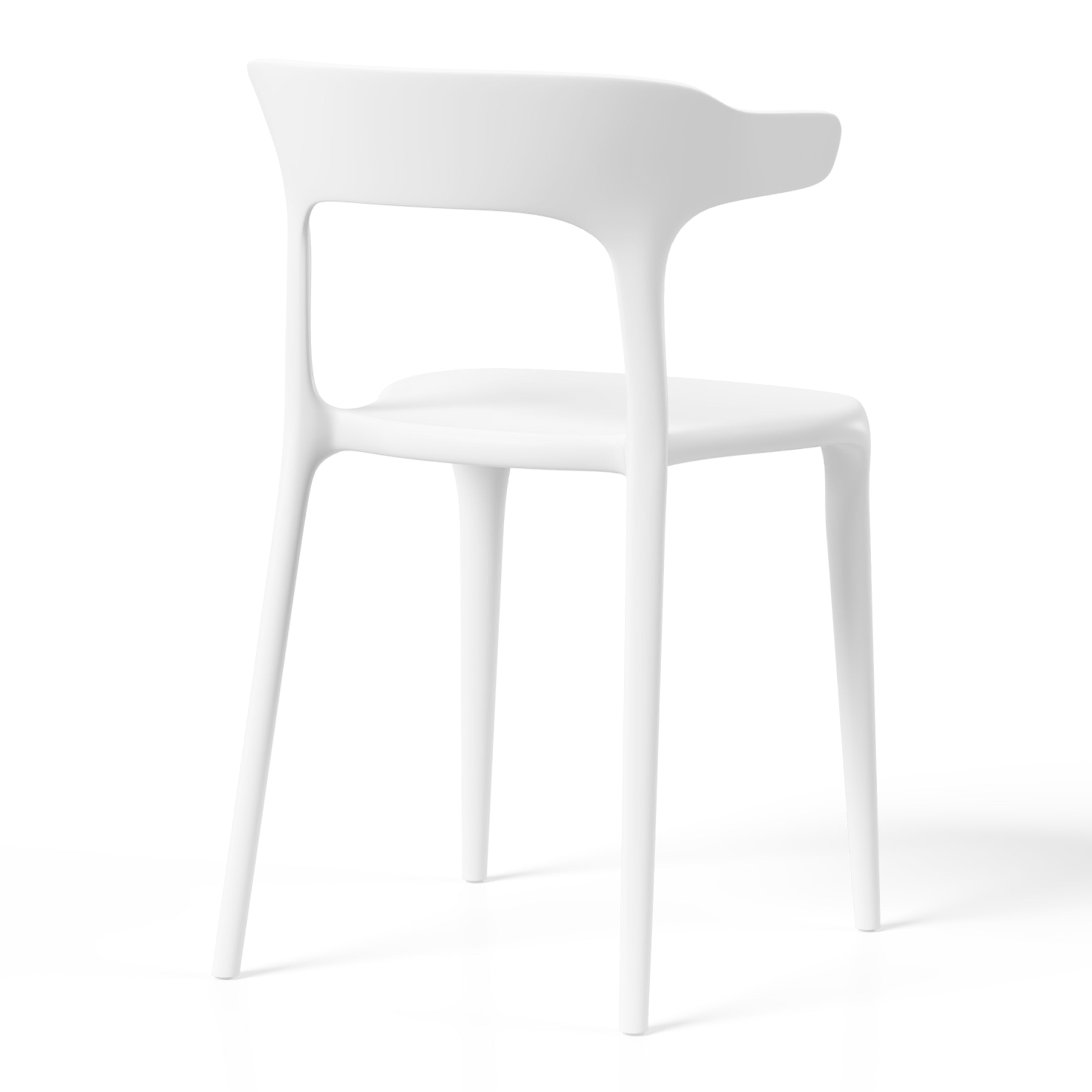 Sunshine Modern Stackable Resin Plastic Patio Dining Chair (Set of 2)