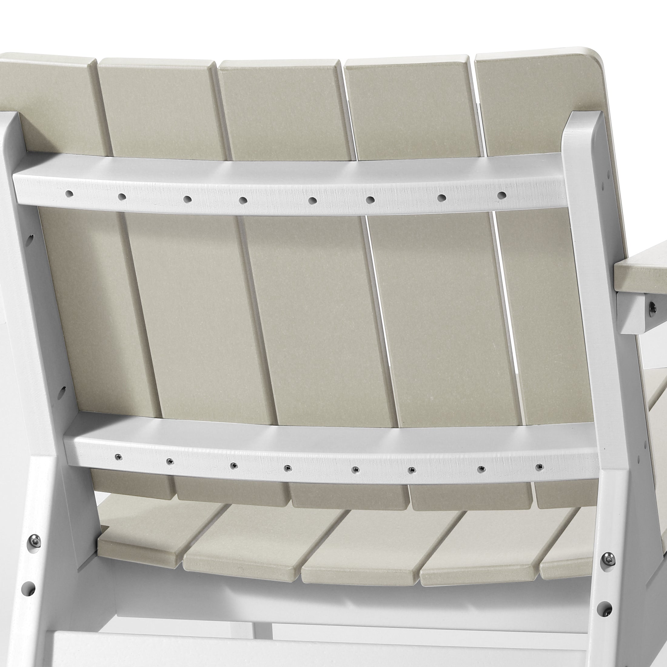 Seaside 3-Piece Outdoor HDPE Conversation Set with Deep Seating Chairs and Round Side Table