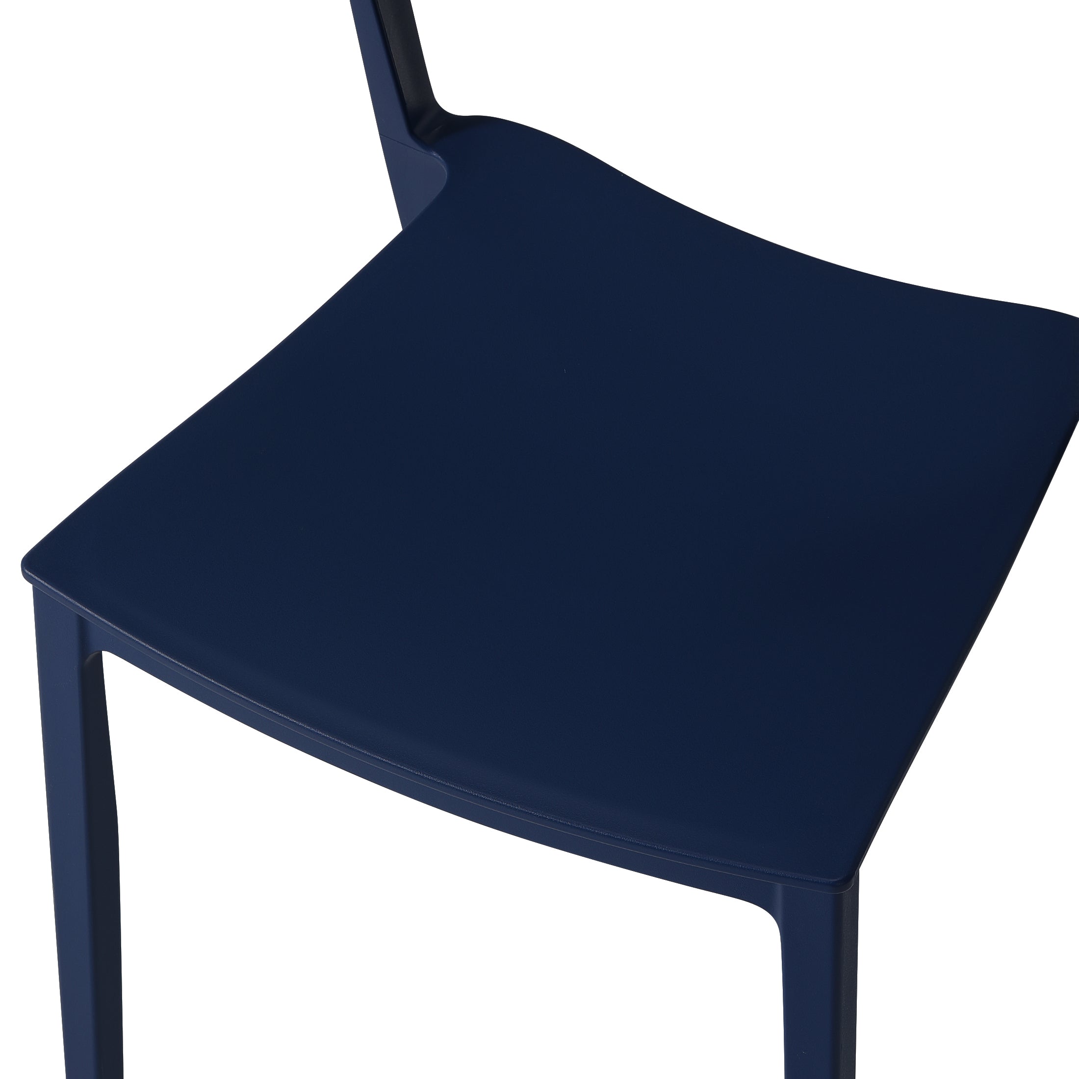 Sunshine Outdoor Modern Stackable Plastic Patio Bistro Dining Side Chairs (Set of 2)