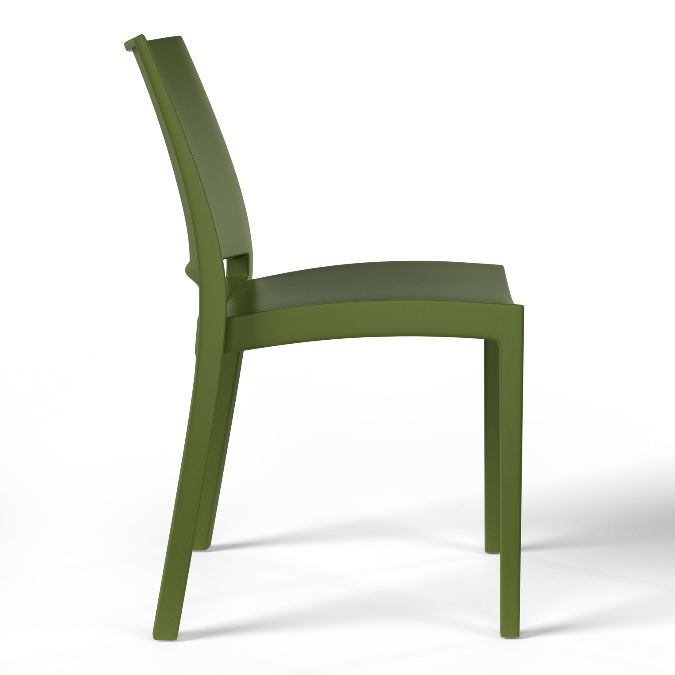 Sunshine Modern Polypropylene Stackable Plastic Patio Dining Chair (Set of 2)