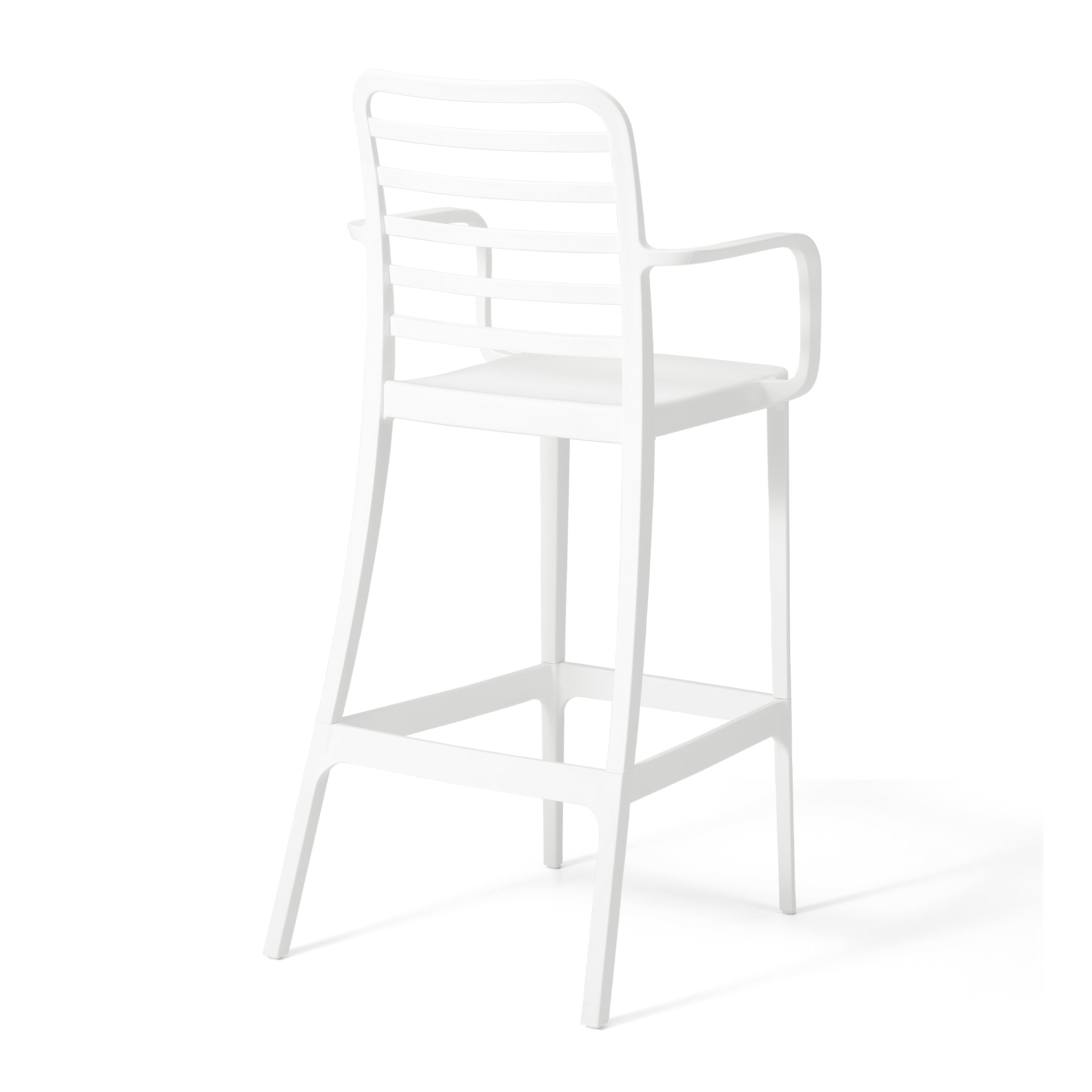 Sunshine 29.5" Outdoor Polypropylene Plastic Patio Bar Height Stools (Set of 2)