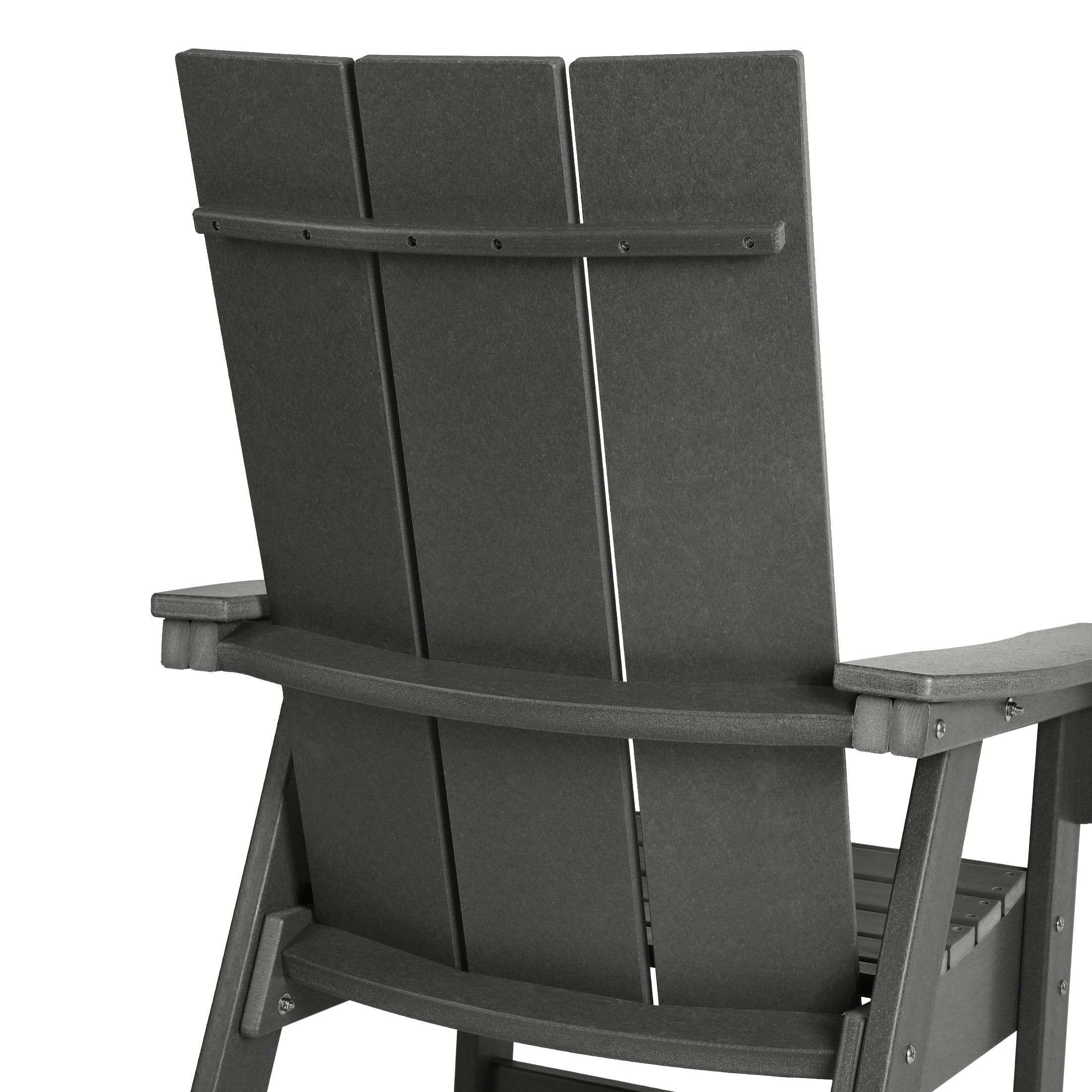 Palms Outdoor Patio HDPE Plastic Modern Adirondack Dining Chairs (Set of 2)