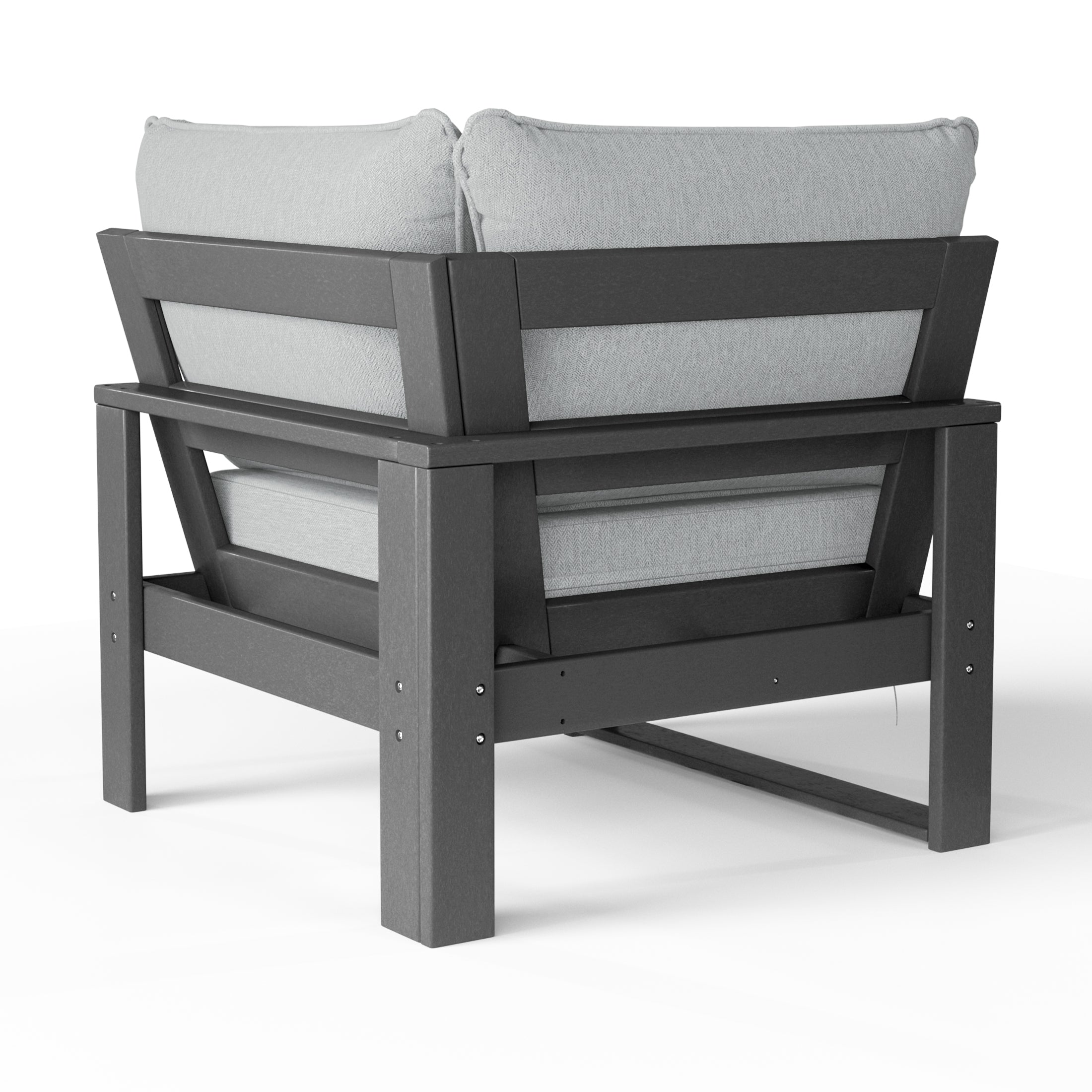 Rockaway Outdoor HDPE Sectional Corner Sofa Seat with Water-Proof Cushions