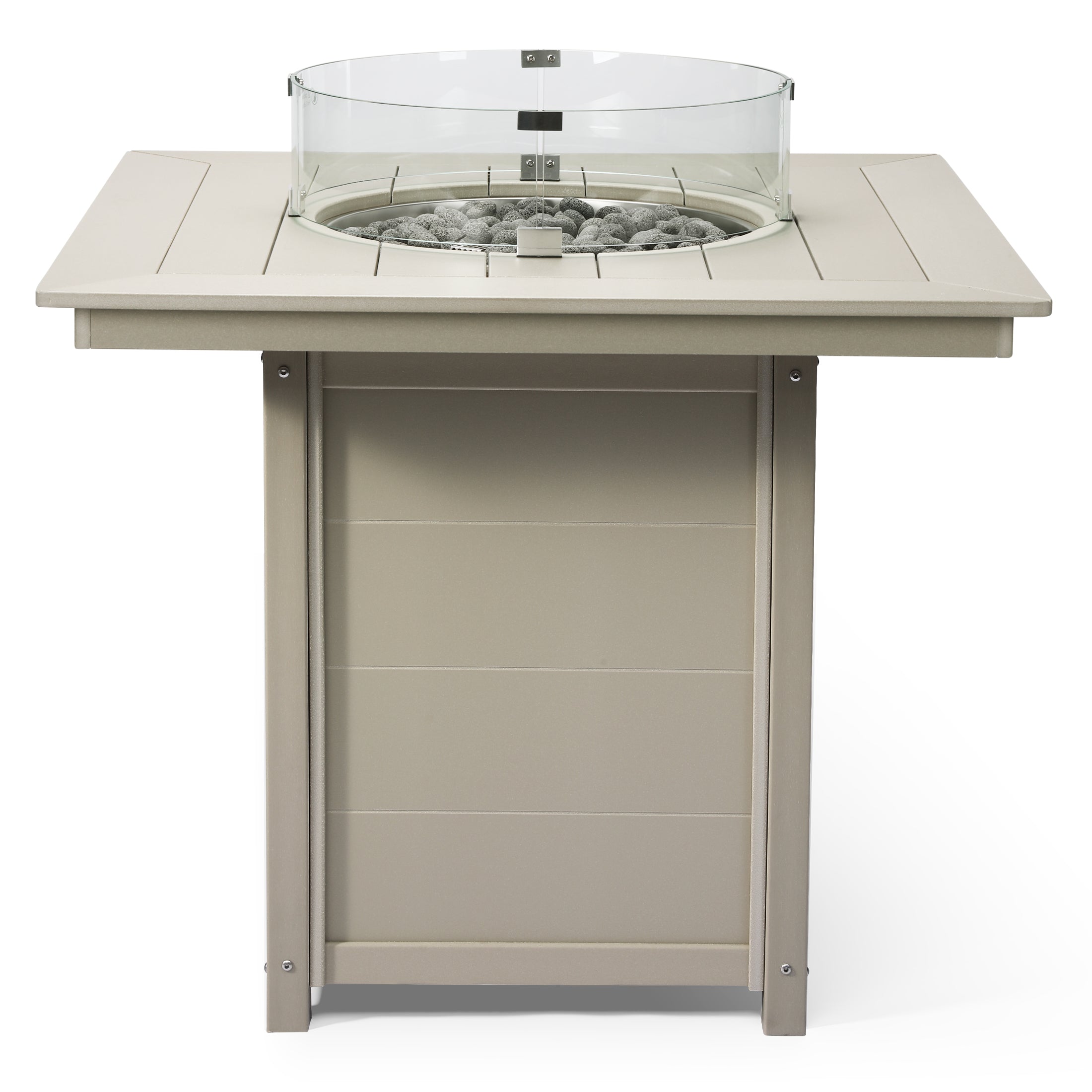 Sol 42" Modern Outdoor Patio Gas Propane Square Fire Pit Table