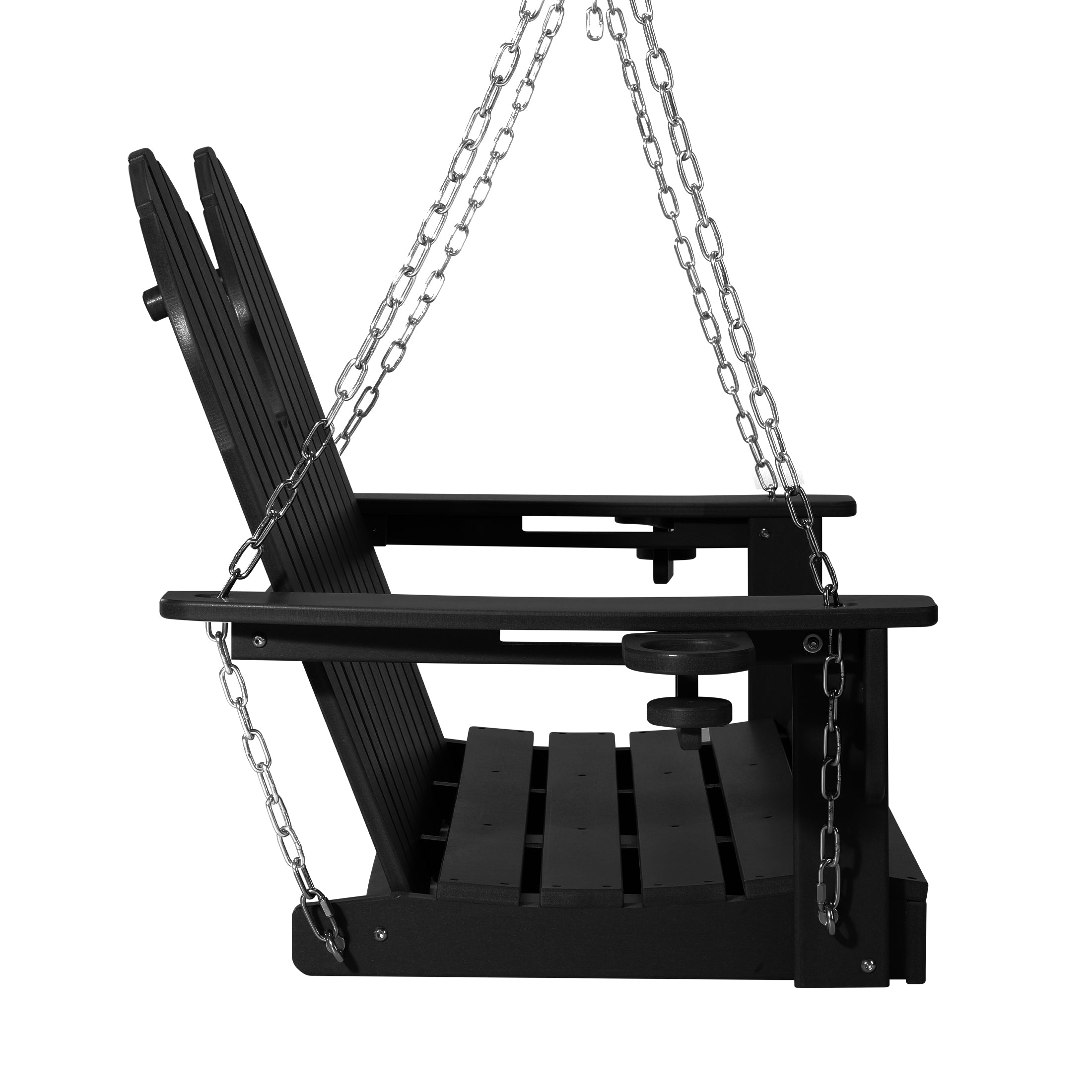 Savannah 4ft Outdoor HDPE Poly Farmhouse Hanging Porch Swing With Cup Holders