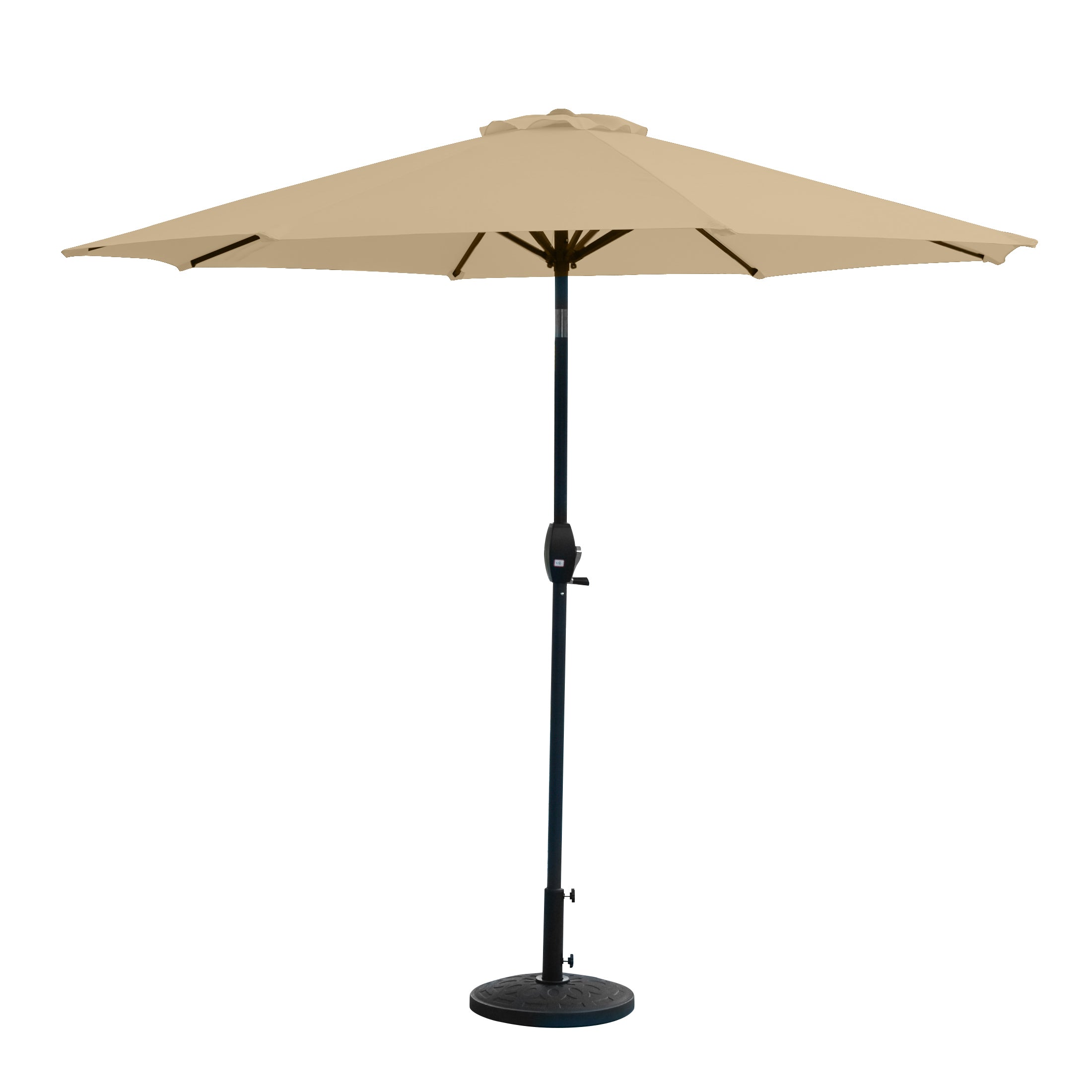 Cabana 9 ft. Patio Table Umbrella with tilt, crank features and free standing weight base kit