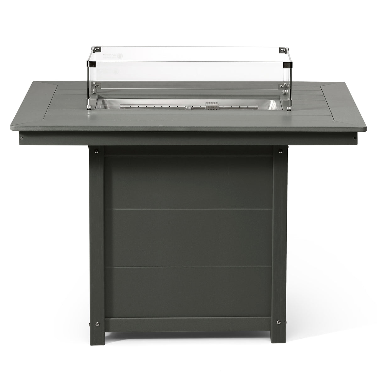 Sol 46" Modern Outdoor Patio Gas Propane Rectangular Fire Pit Table