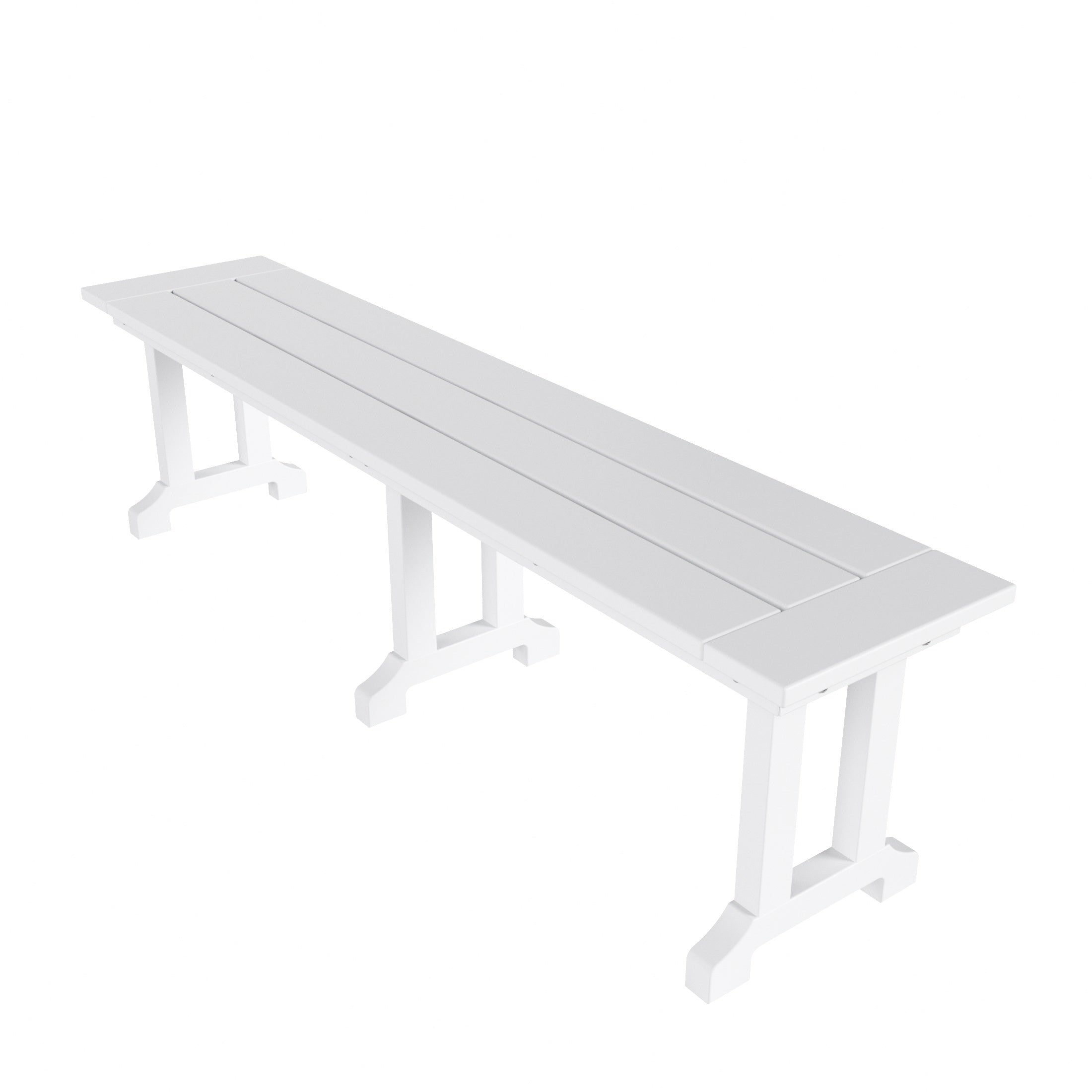 Paradise 6-Piece HDPE Rectangular Patio Dining Table Set with Foldable Chairs and Patio Bench