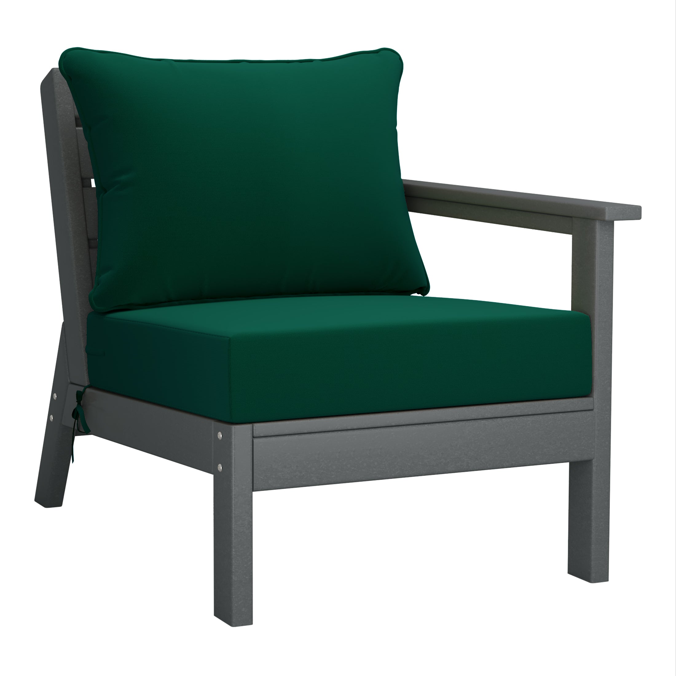 Portsmouth Outdoor Patio HDPE Sectional Sofa with Patio Cushions