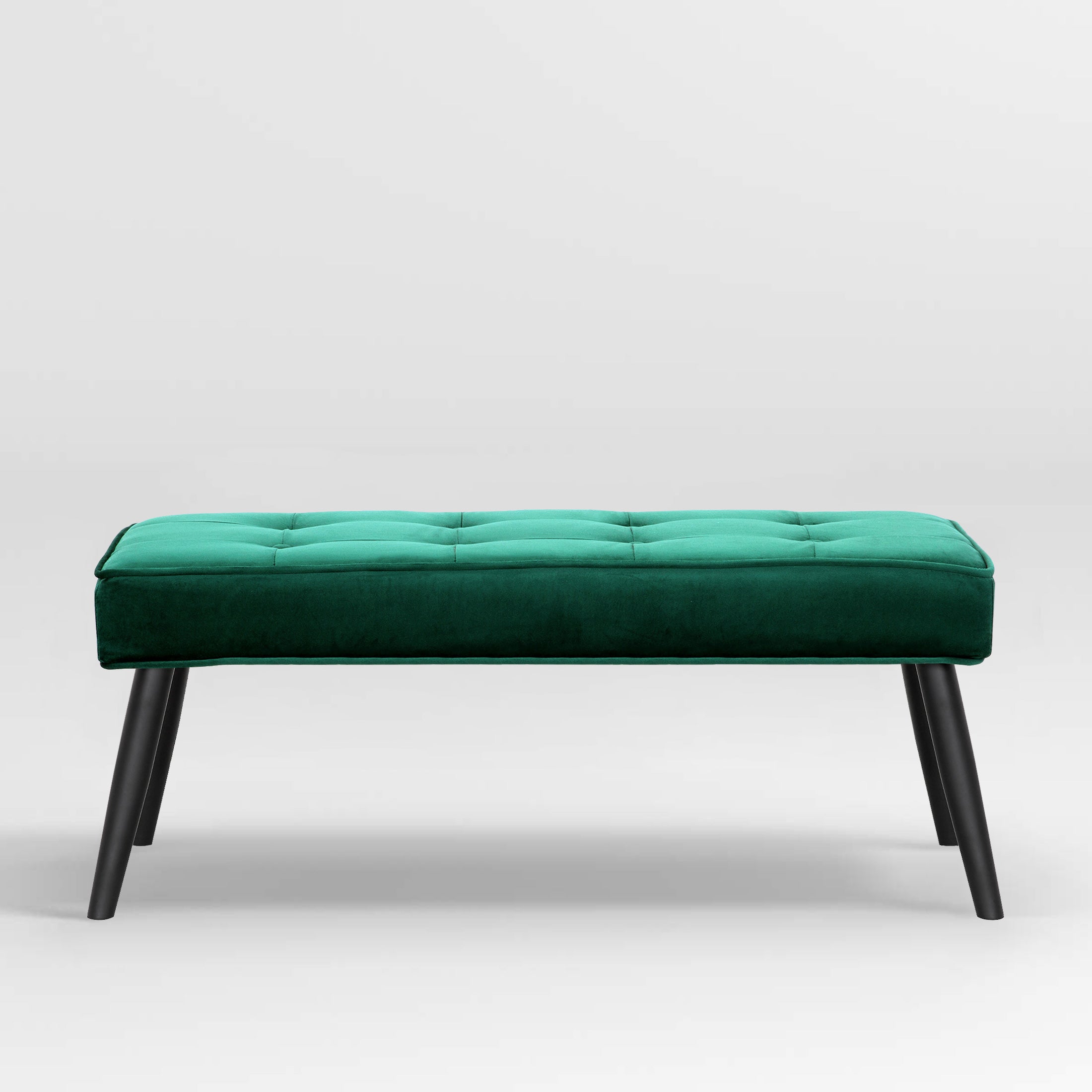 Hank Button Tufted Velvet Upholstered Accent Bench