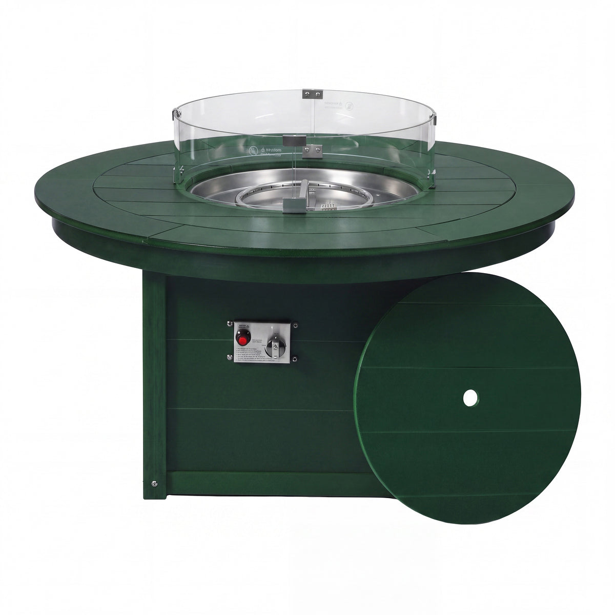 Sol 47" Modern Outdoor 55,000 BTU Patio Propane Round Fire Pit Table