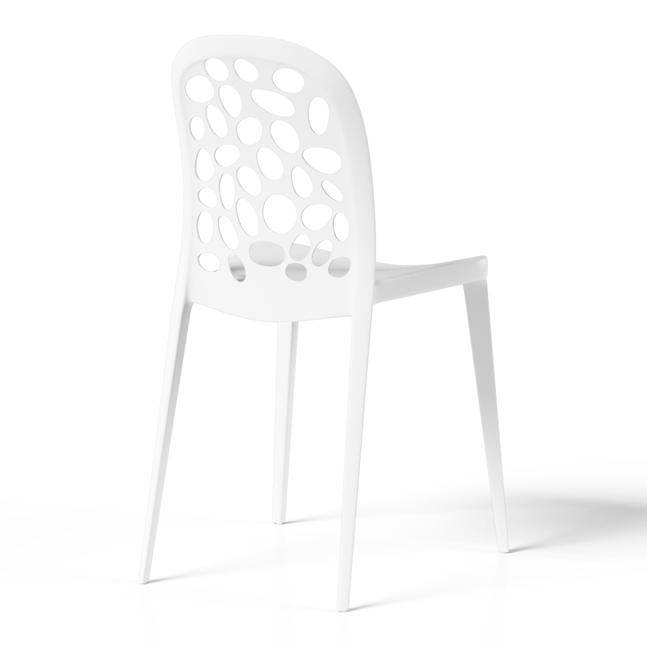 Sunshine Outdoor Modern Stackable Patio Dining Chairs (Set of 2)