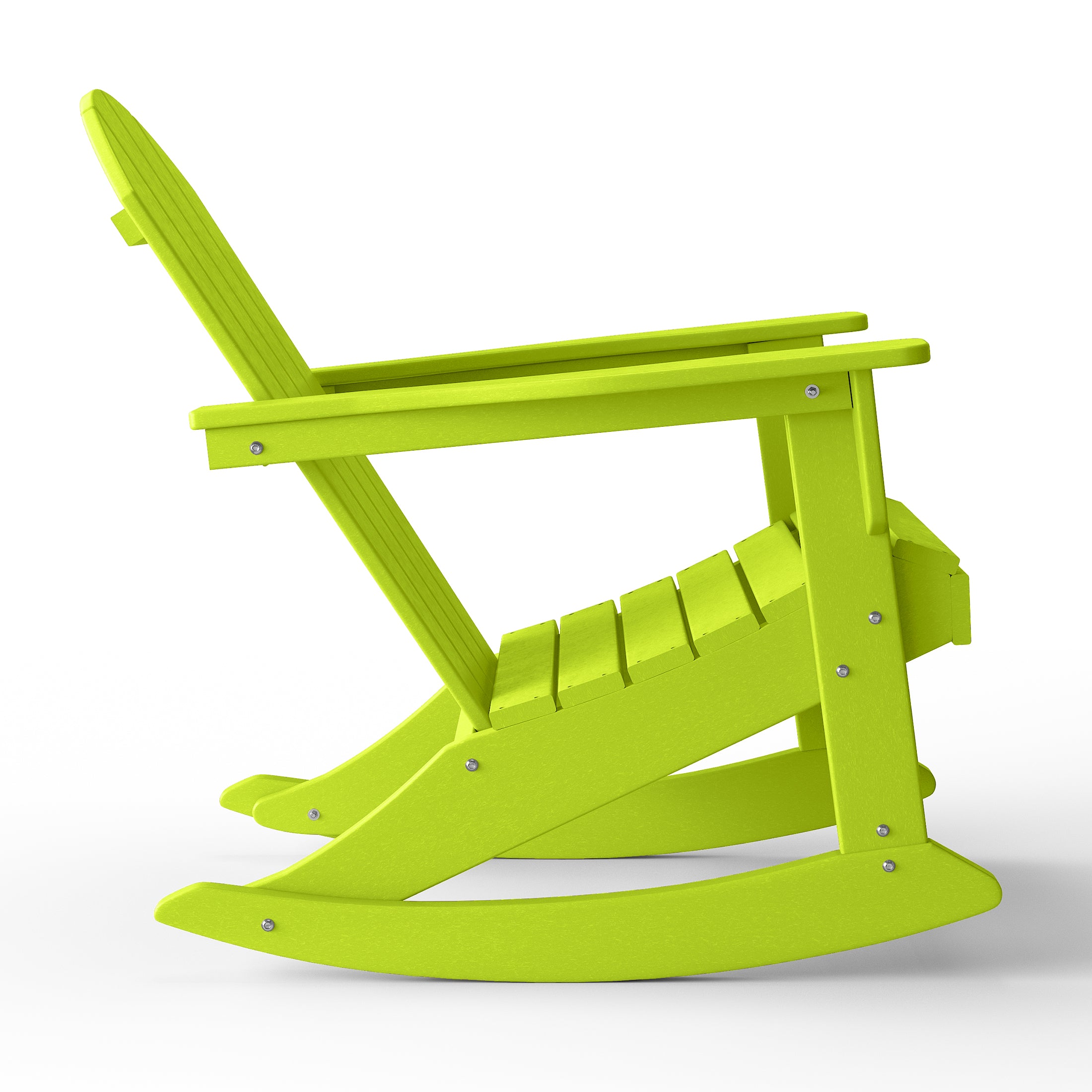 Paradise 3-Piece set Outdoor / Patio Poly Adirondack rocking chairs with a side table ( 2 seater )