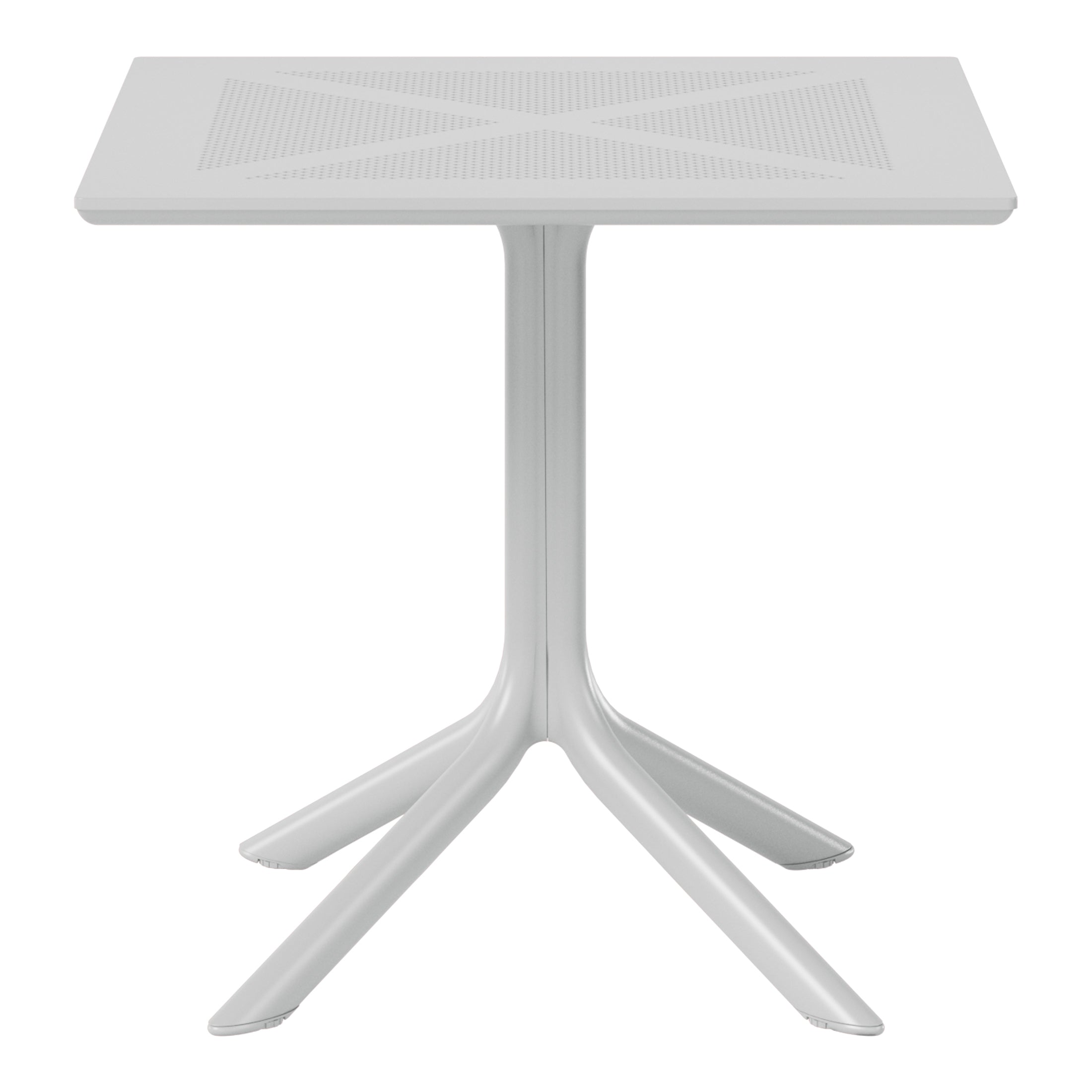 Sunshine 31.5" Square Plastic Outdoor Patio Dining Table for 4