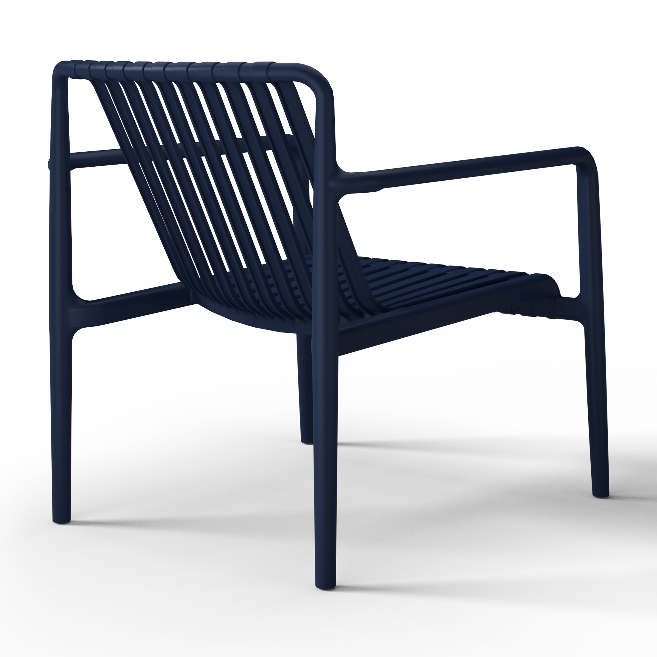 Sunshine Outdoor Modern Stackable Plastic Patio Club Armchairs (Set of 2)