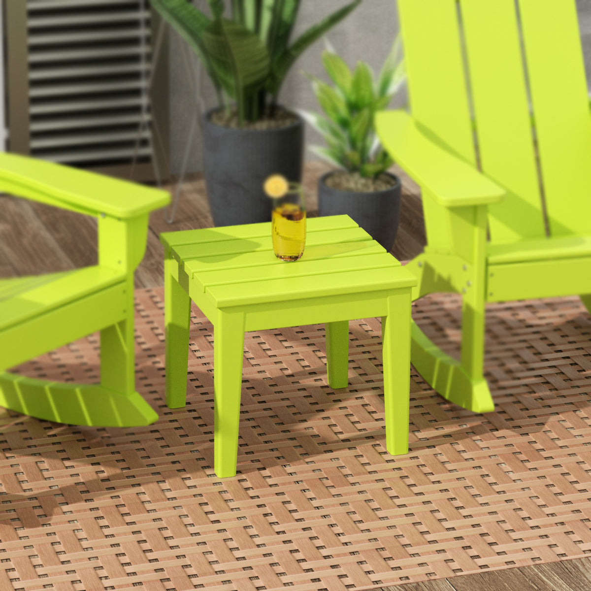 Palms Outdoor Patio Modern Adirondack Side Table