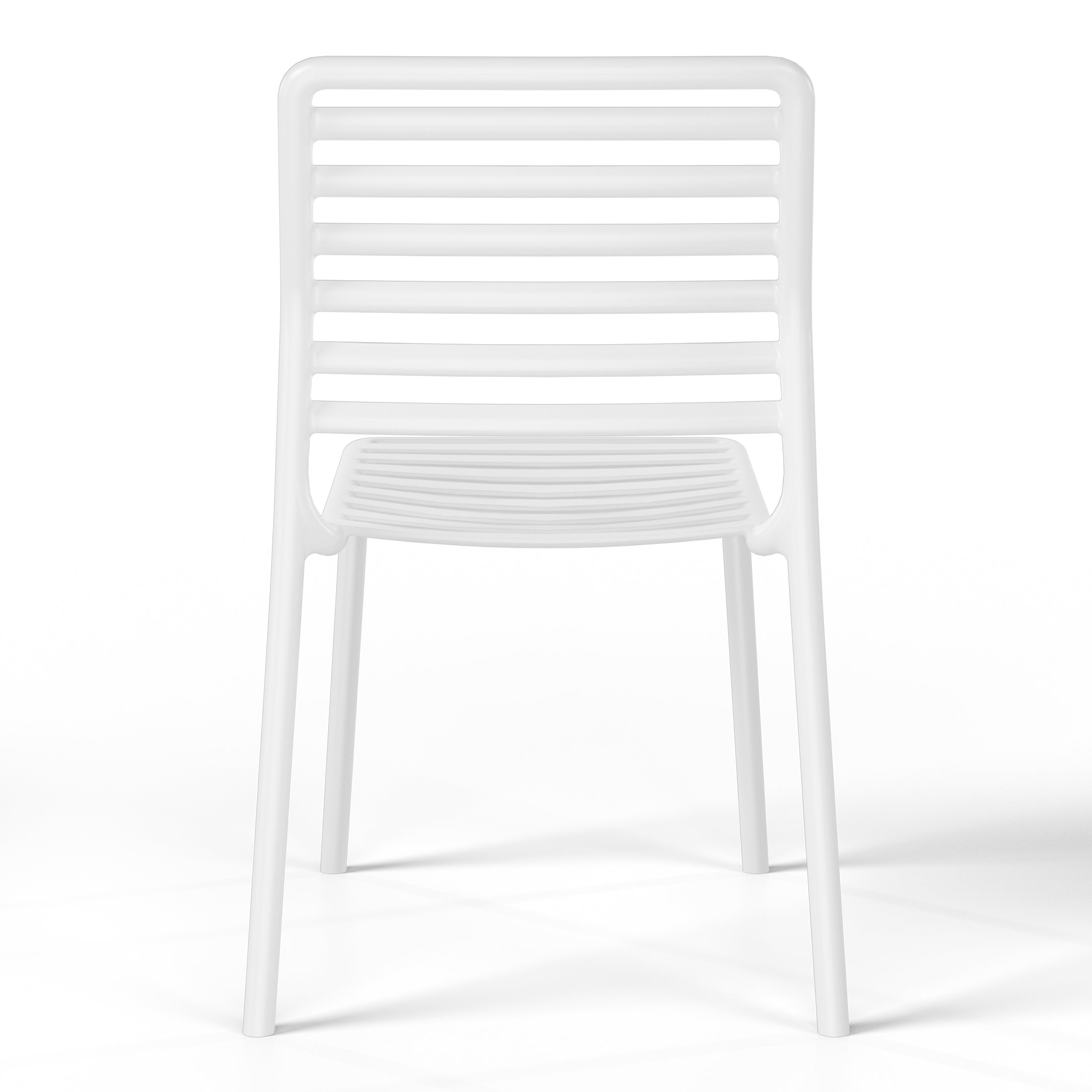 Sunshine Outdoor Stackable Polypropylene Plastic Resin Dining Side Chairs (Set of 2)