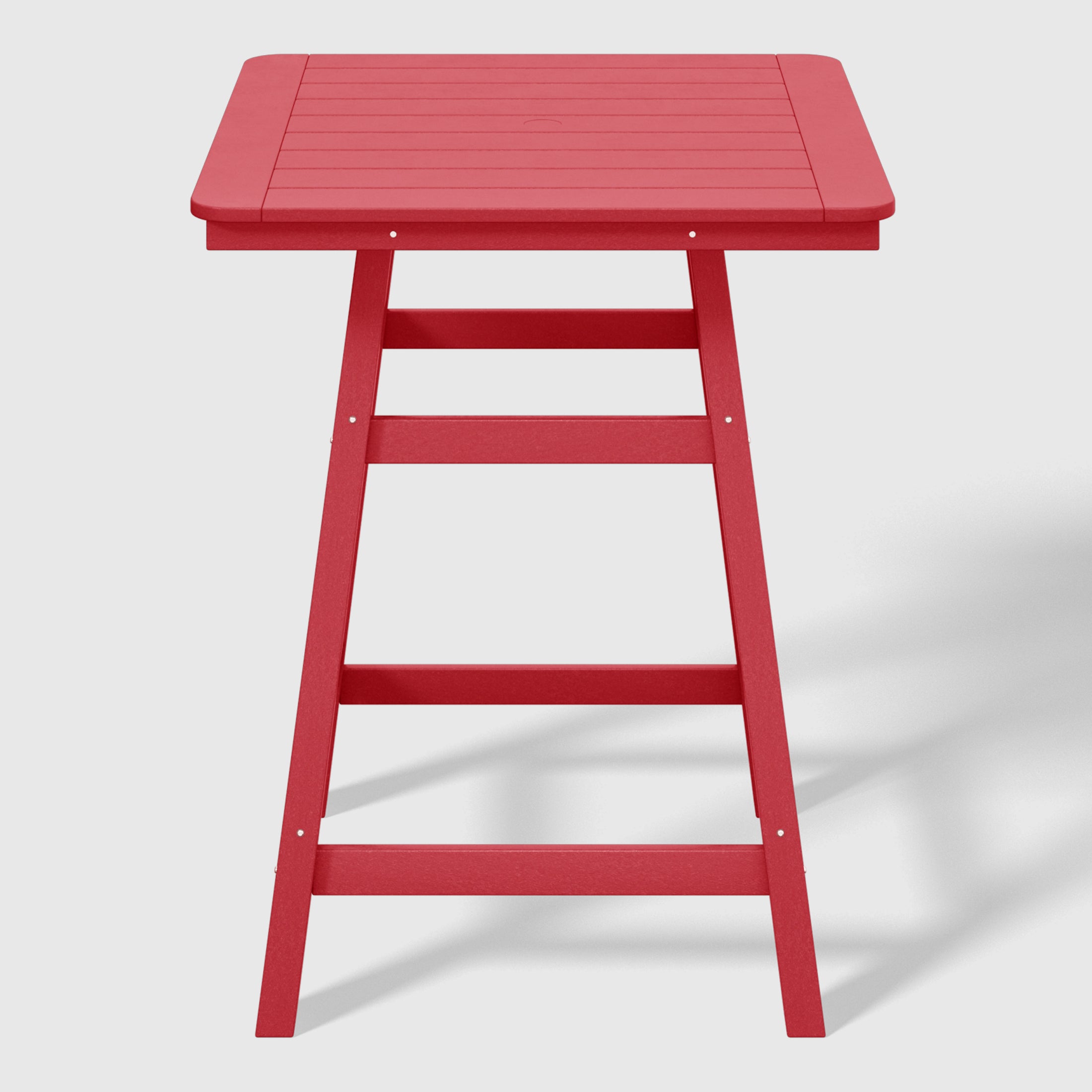 Paradise 30" Square Outdoor Patio Counter High Bistro Bar Table With Umbrella Hole