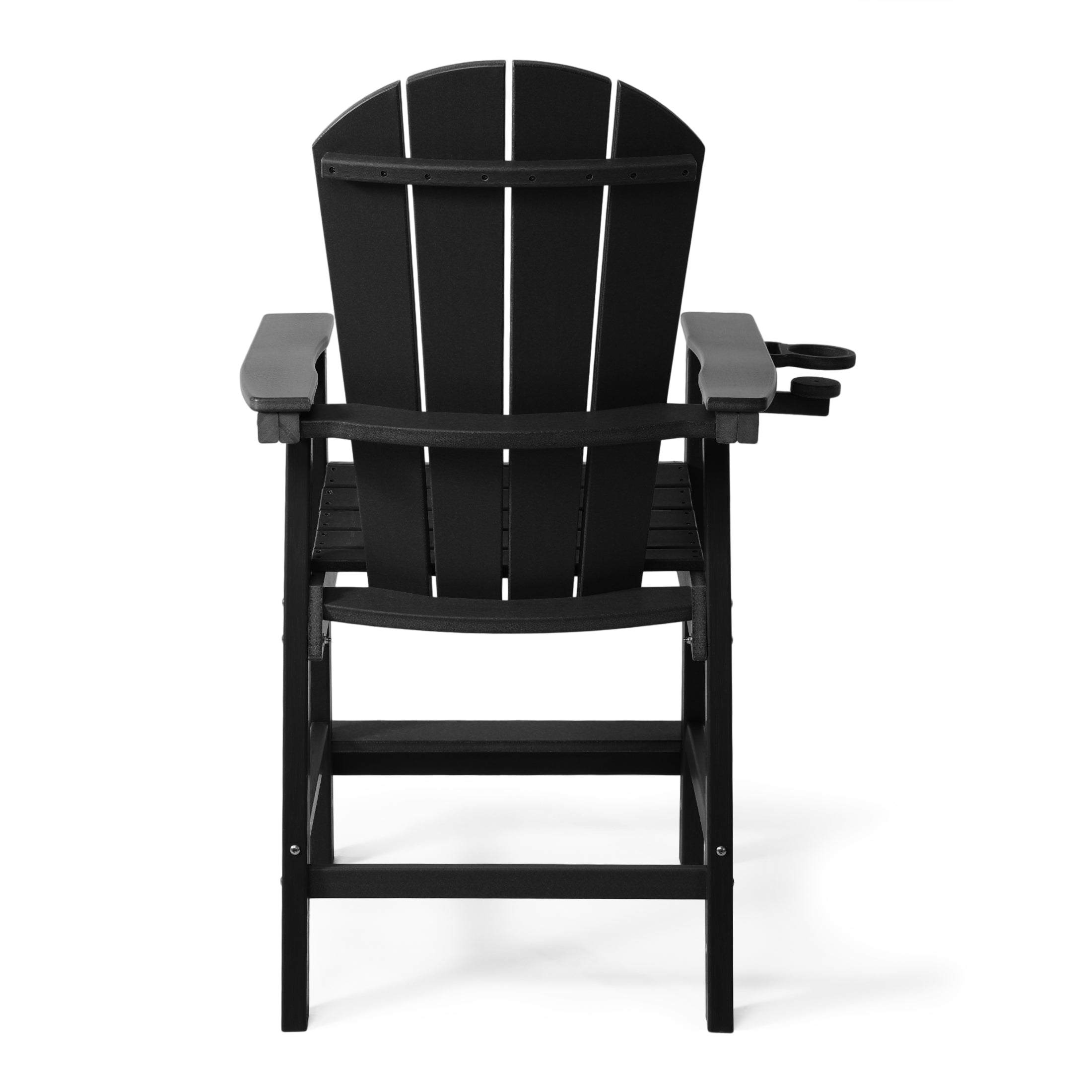 Paradise Outdoor HDPE  Tall Adirondack Counter Height Bar Chair With Cup Holder