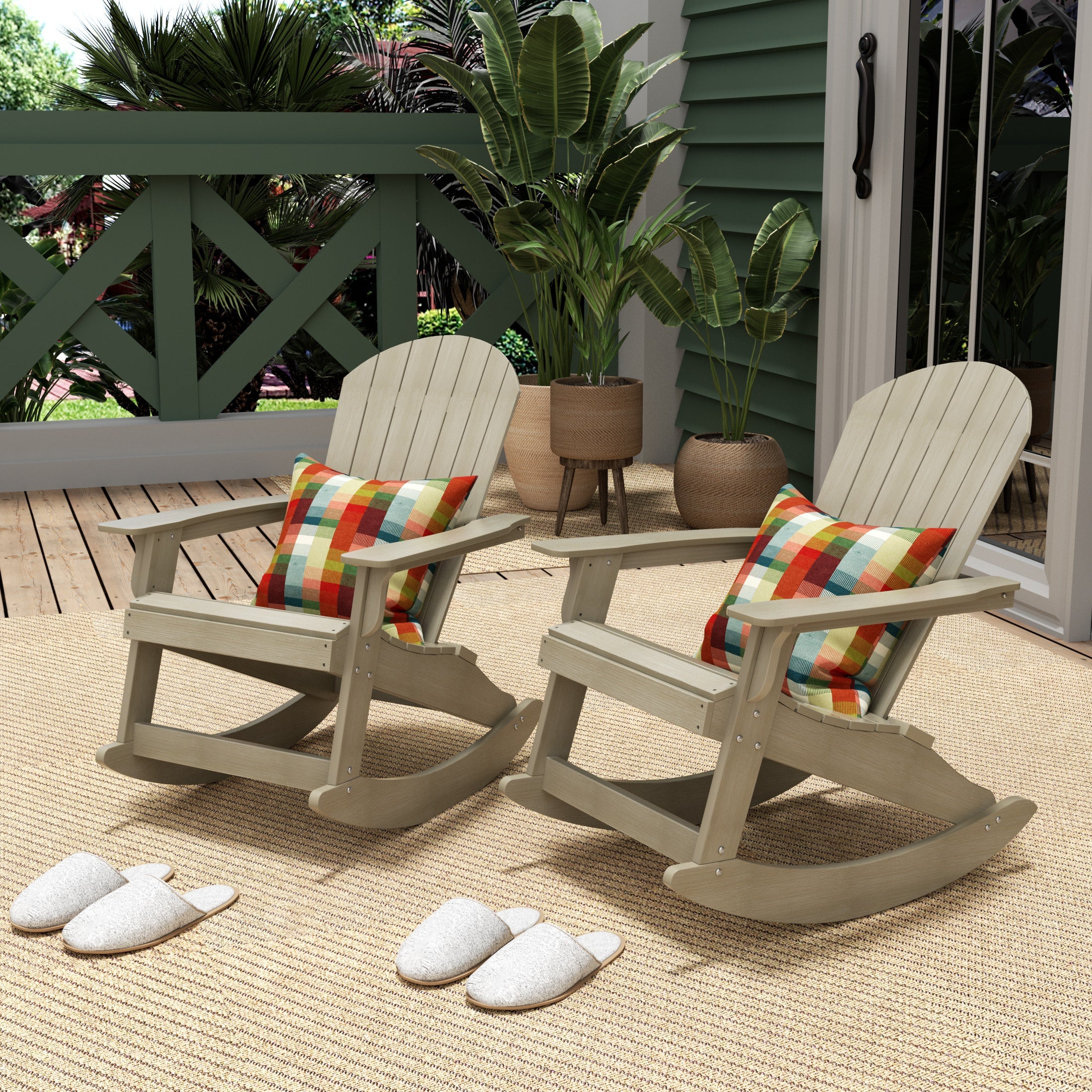 Florence HIPS Outdoor Rocking Adirondack Chair (Set of 2)