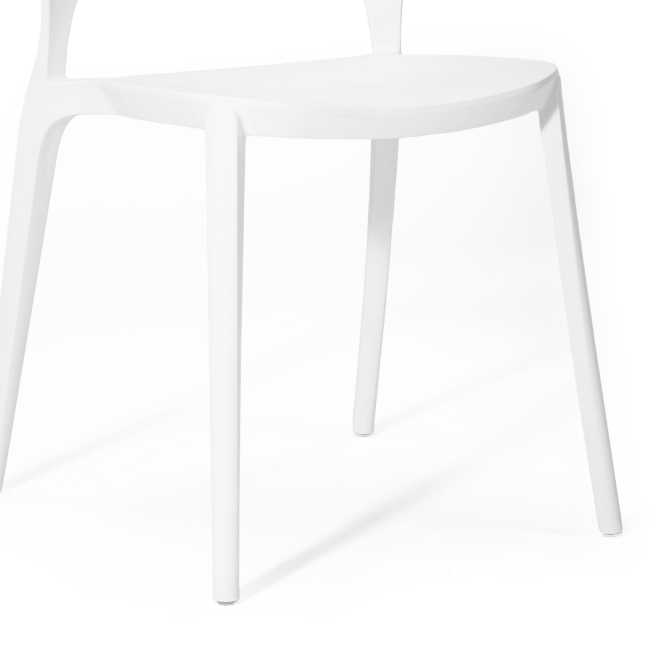Sunshine Outdoor Modern Stackable Plastic Patio Dining Side Chairs (Set of 2)