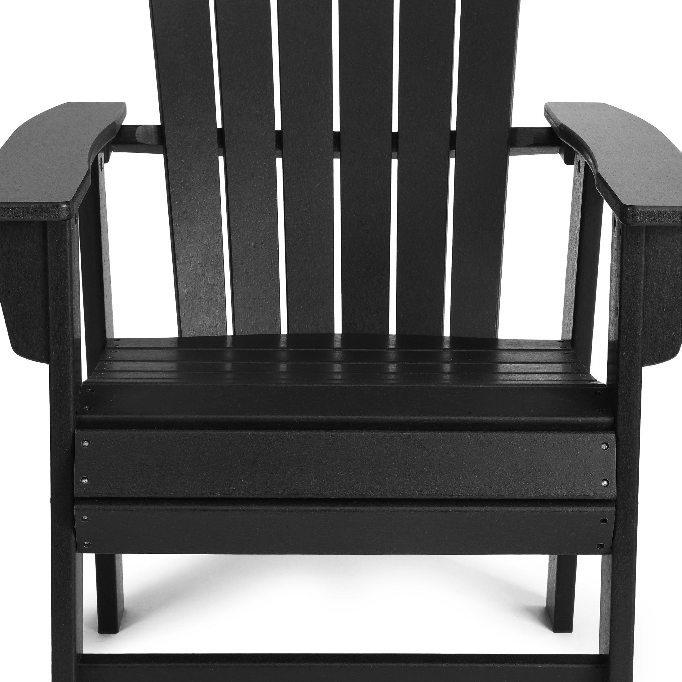 Portside Outdoor Modern HDPE Adirondack Patio Dining Chairs (Set of 2)
