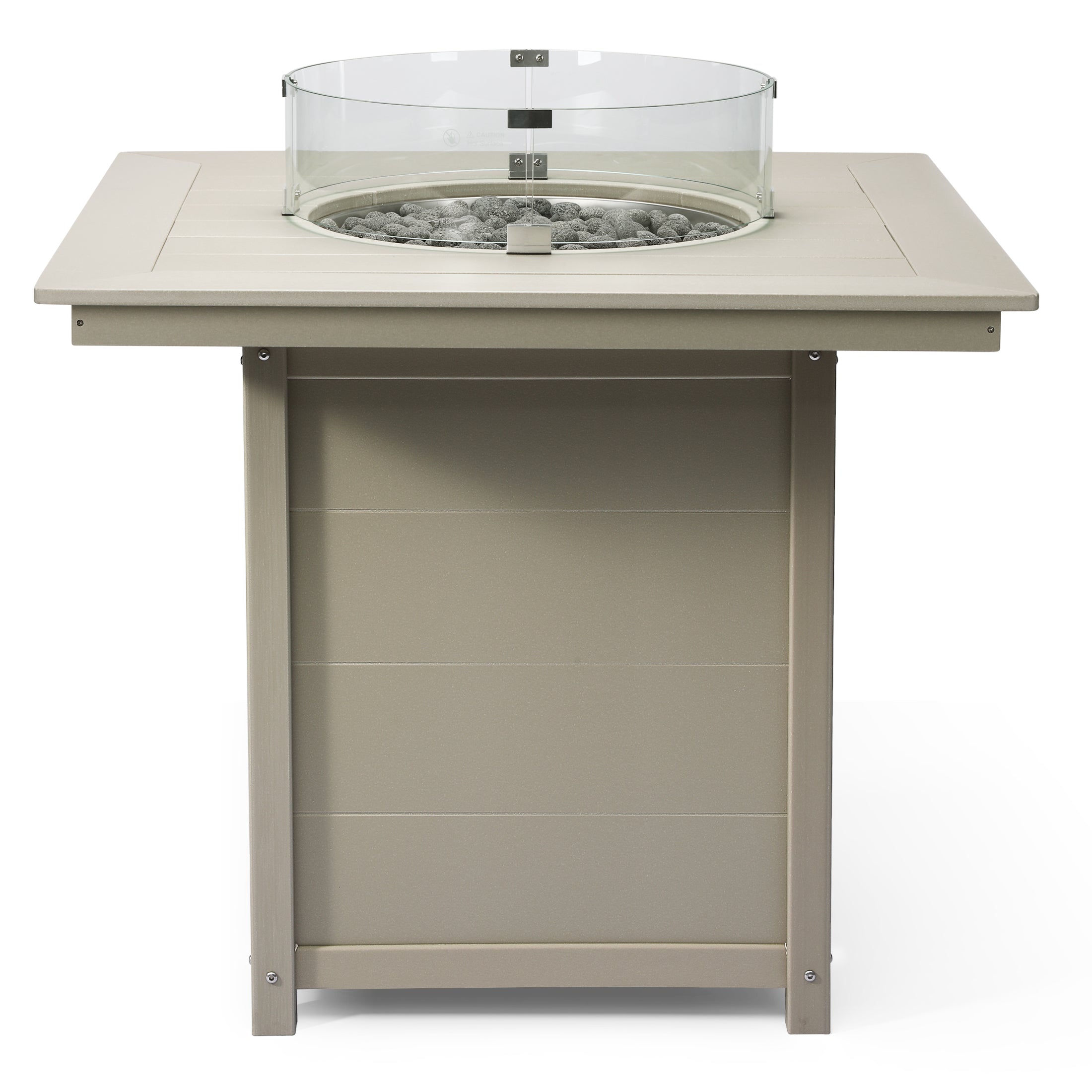Sol 42" Modern Outdoor Patio Gas Propane Square Fire Pit Table