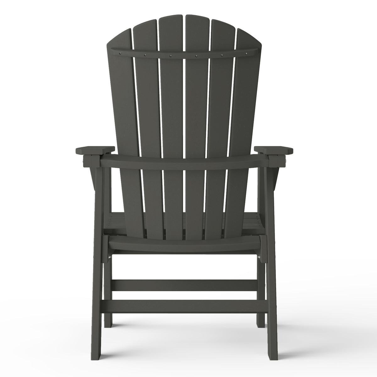 Portside Outdoor Patio Shell-back Adirondack Dining Chair Weather Resistant
