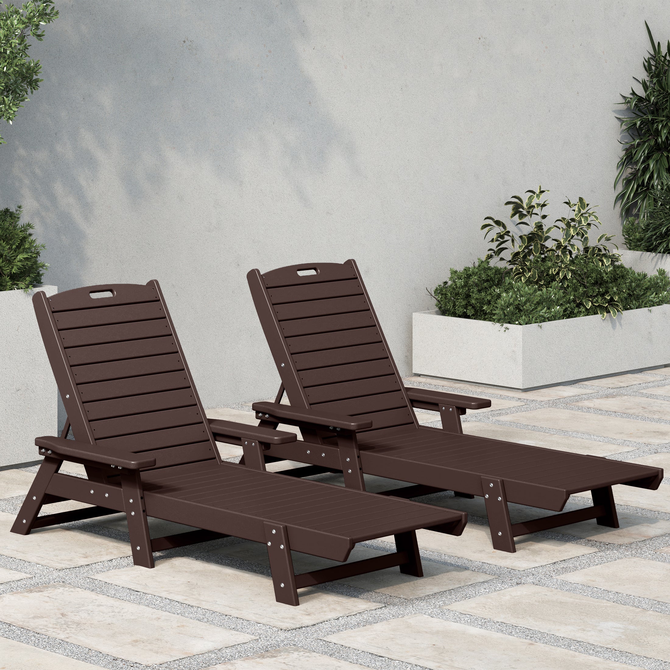 Paradise Poly Reclining Chaise Lounge (Set Of 2)