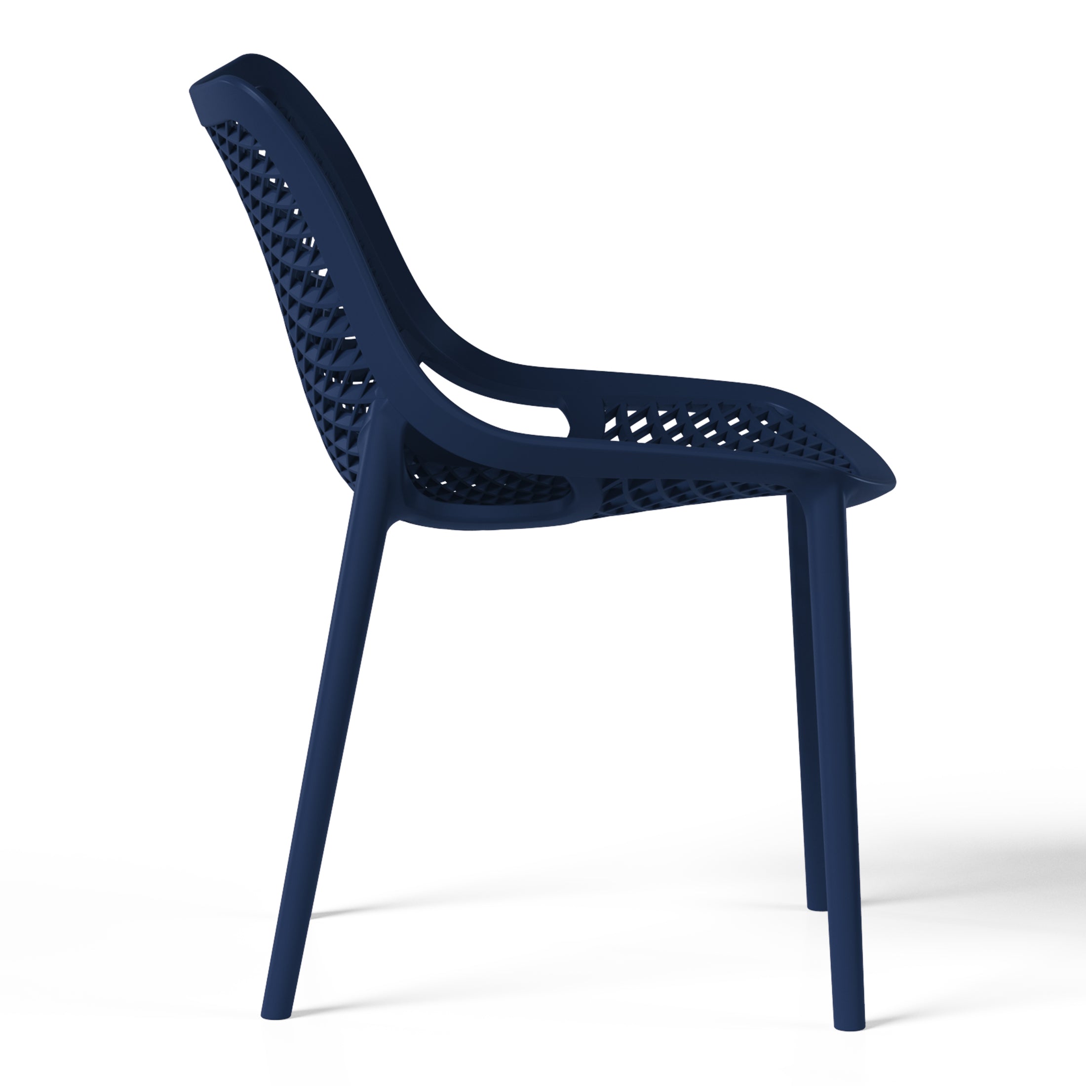 Sunshine Outdoor Stackable Modern Plastic Dining Chairs (Set of 2)
