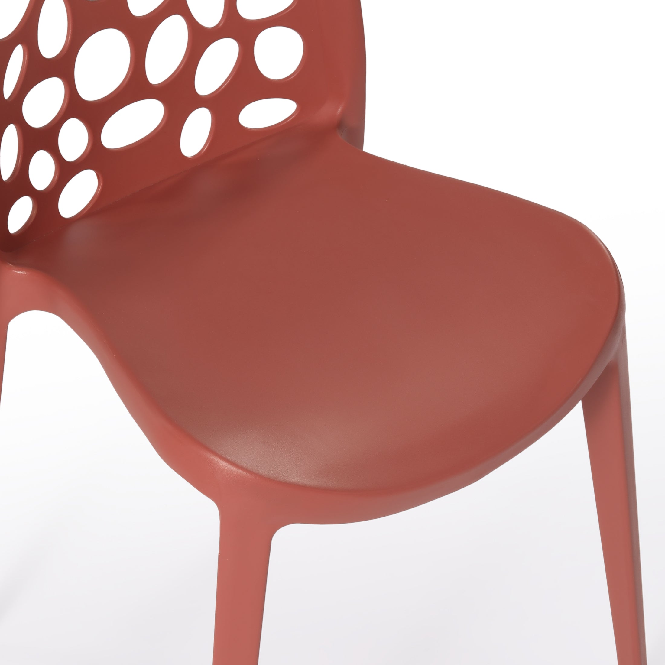 Sunshine Outdoor Modern Stackable Patio Dining Chairs (Set of 2)