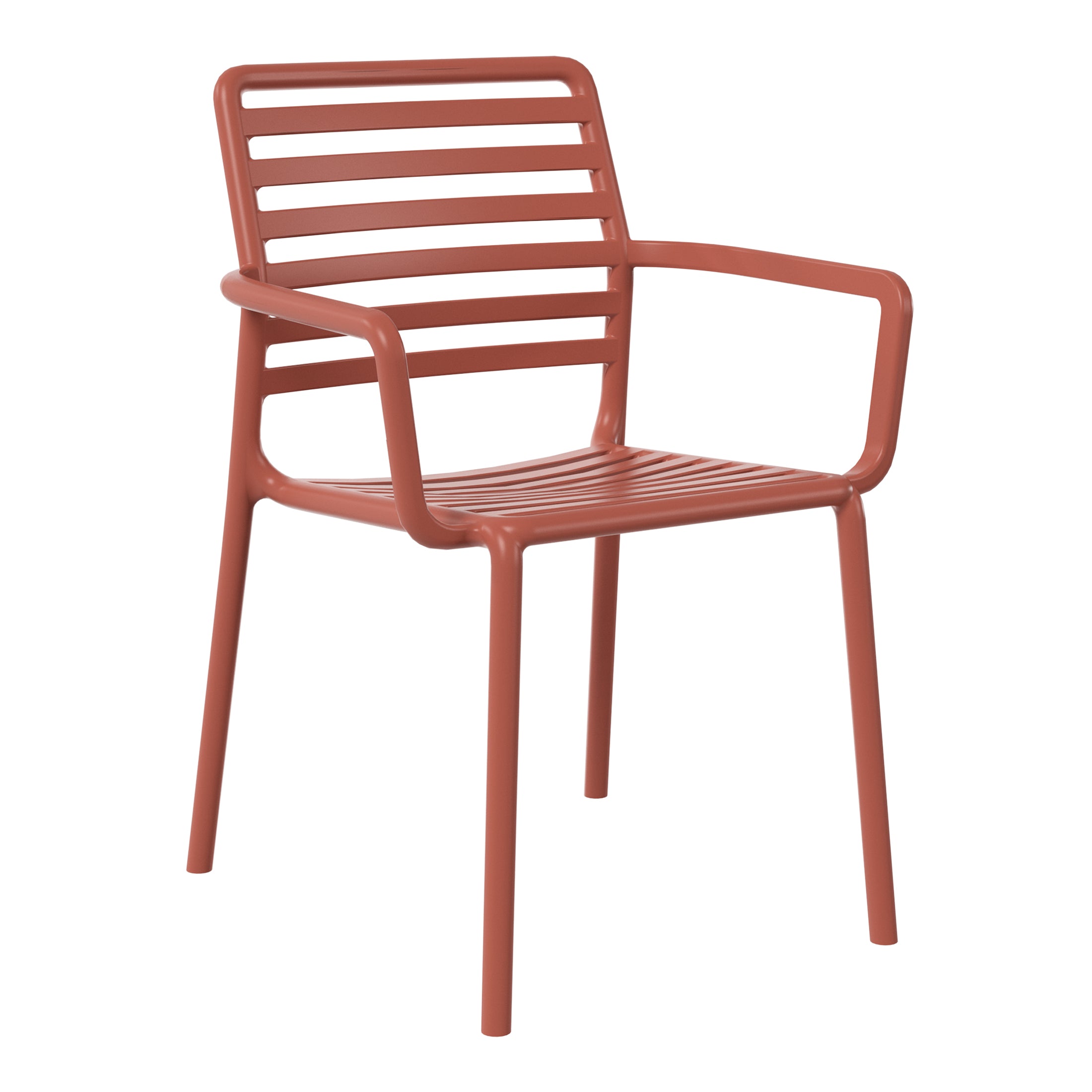 Sunshine Outdoor Stackable Polypropylene Plastic Resin Dining Armchairs (Set of 4)