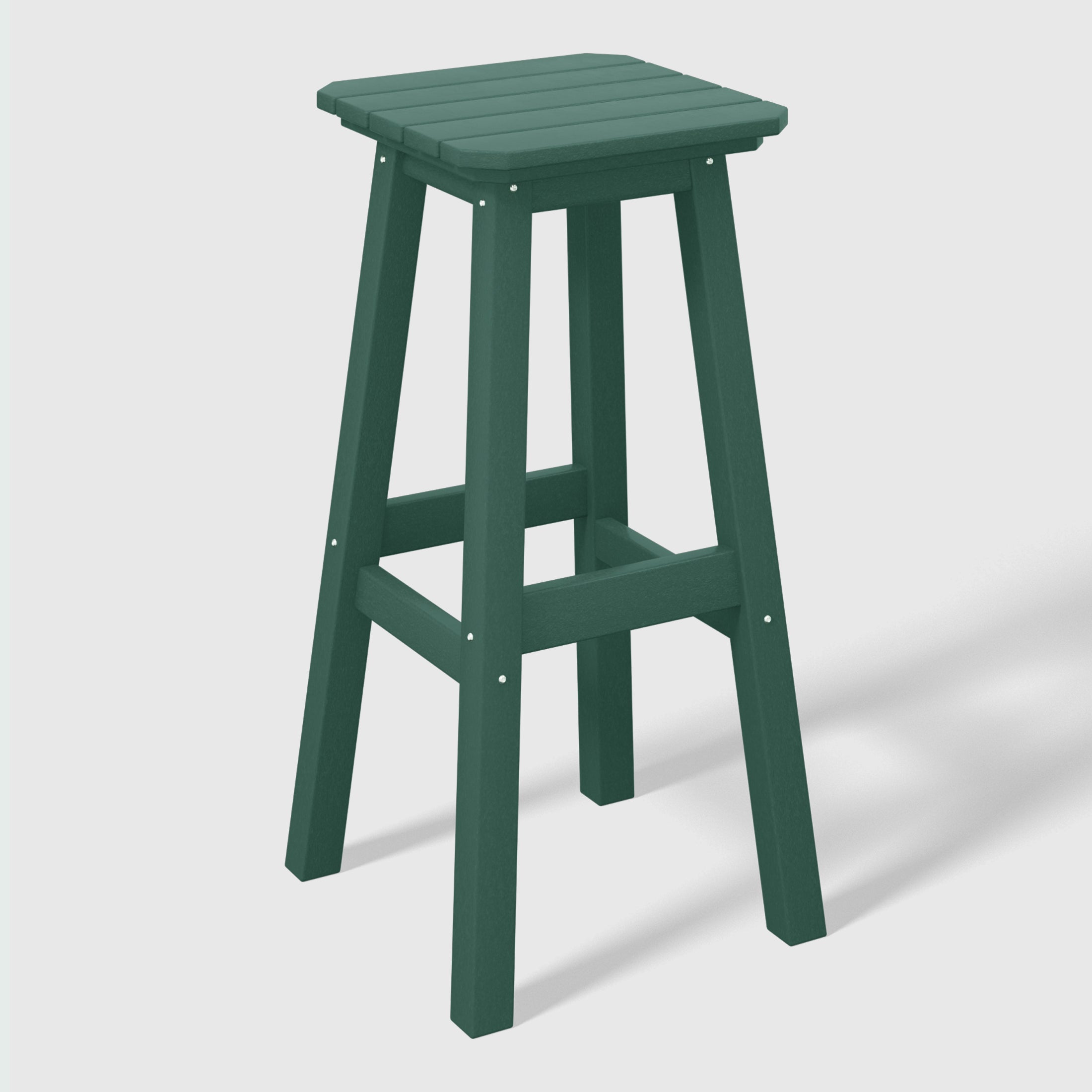 Paradise 29" HDPE Outdoor Patio Square Bar Stools (Set of 3)
