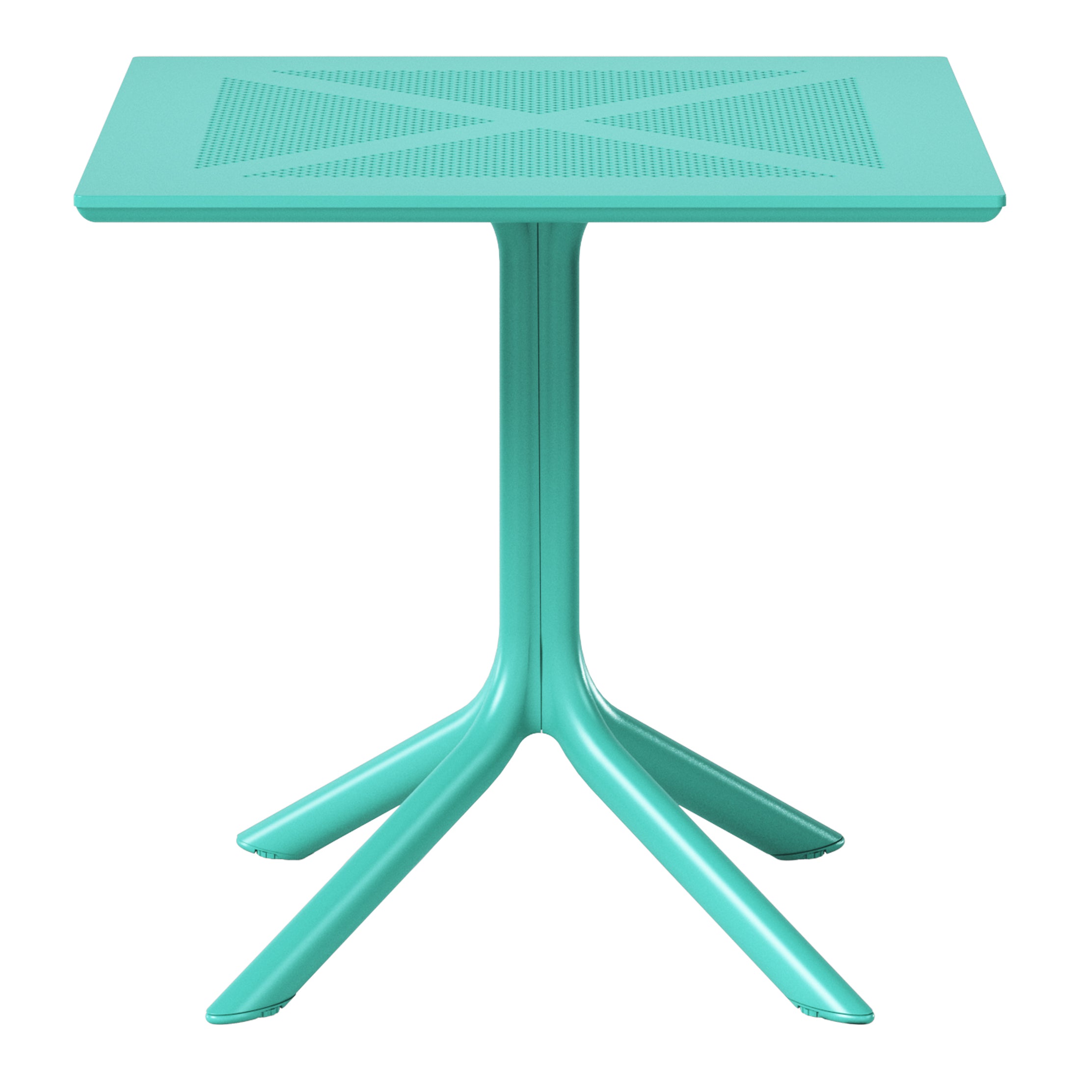 Sunshine 31.5" Square Plastic Outdoor Patio Dining Table for 4