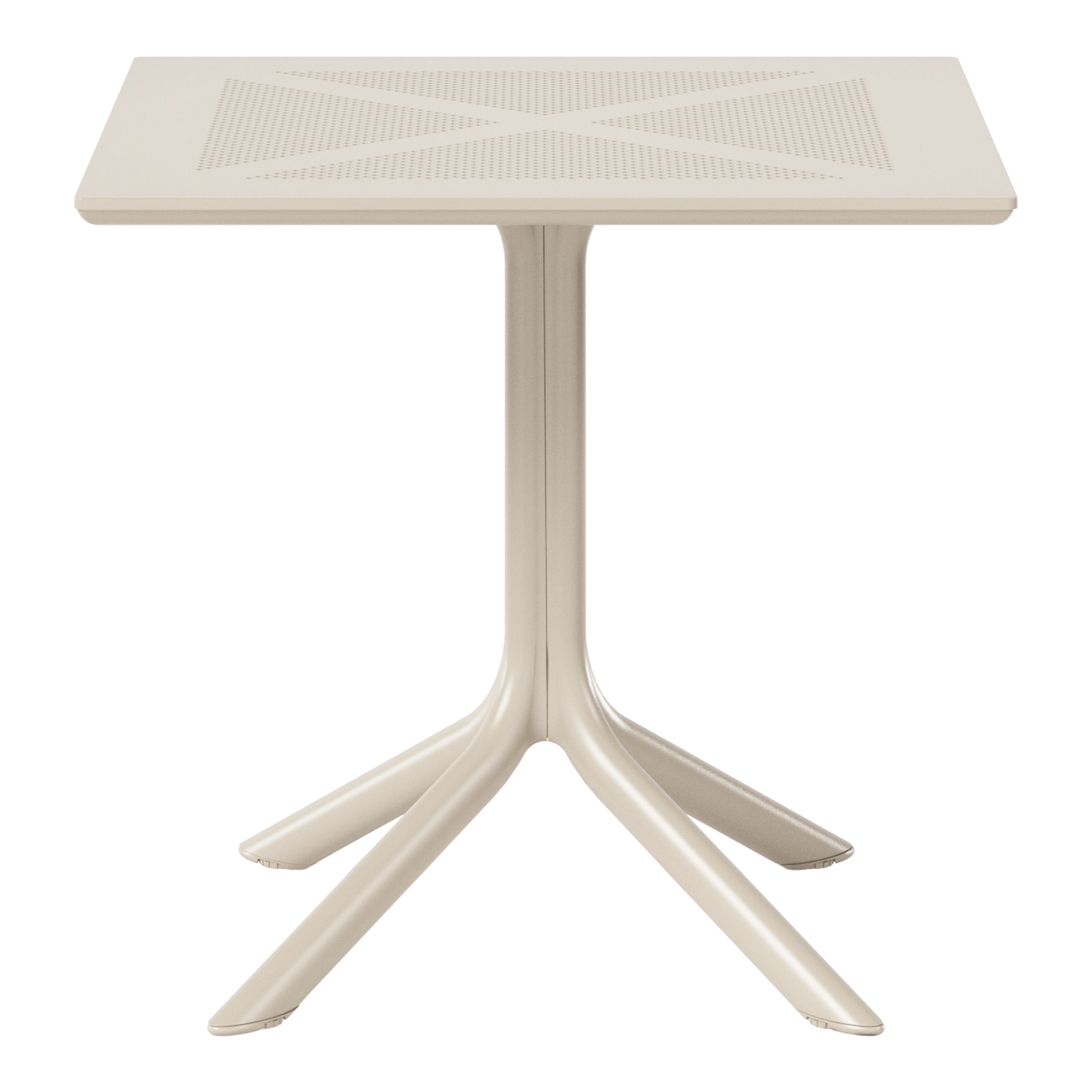 Sunshine 31.5" Square Plastic Outdoor Patio Dining Table for 4