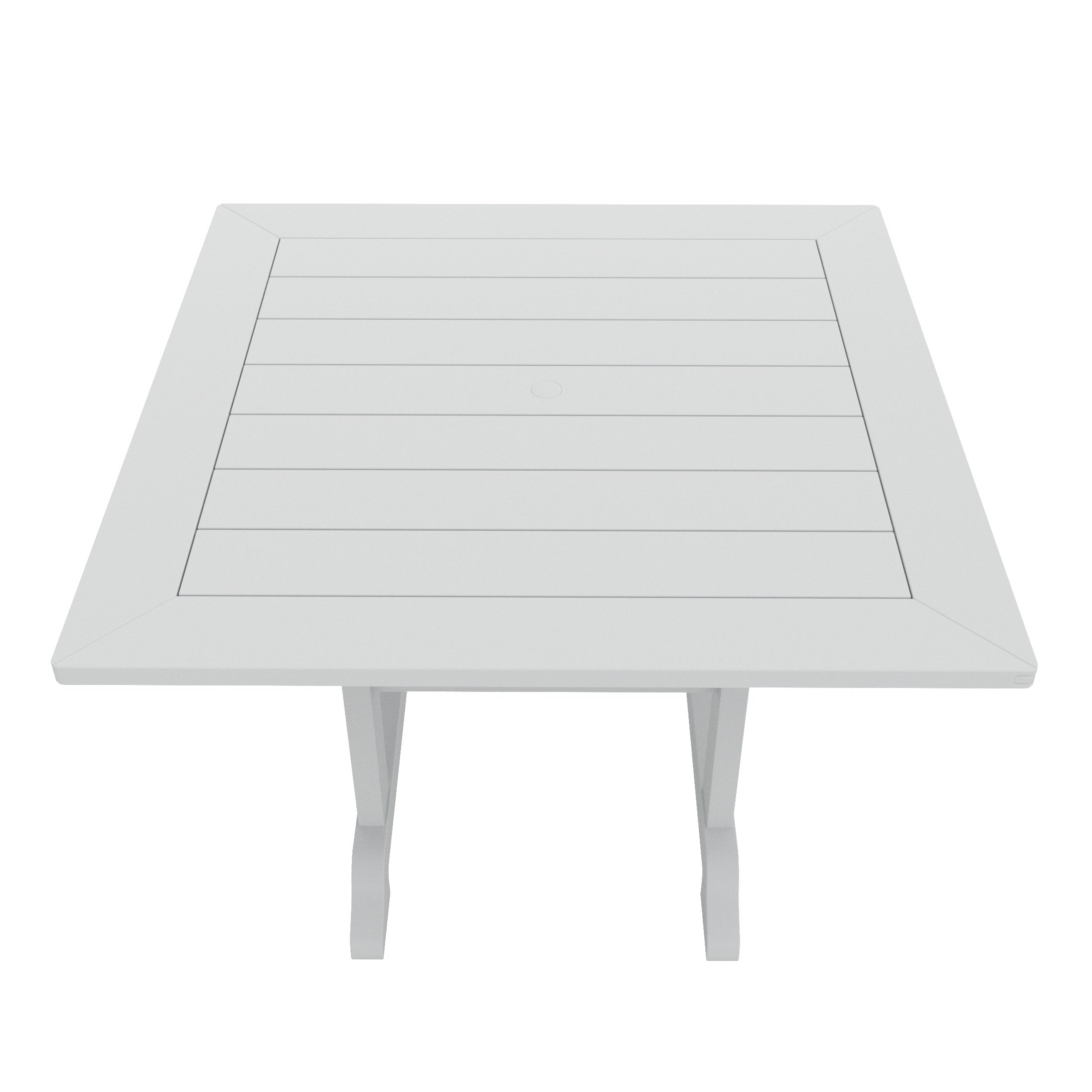 Paradise 5-Piece HDPE Square Patio Dining Table Set with Foldable Chairs