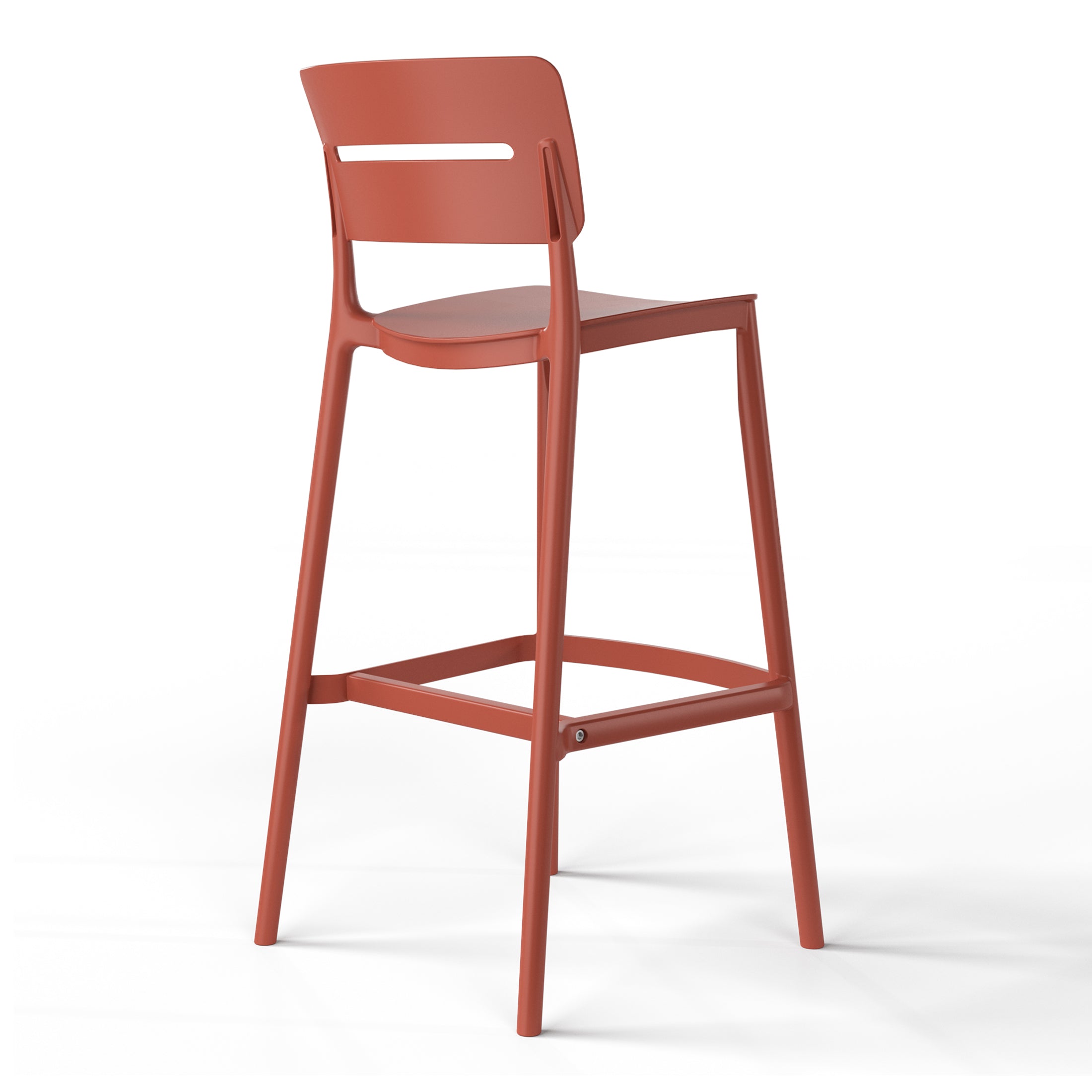 Sunshine Stackable Polypropylene Resin Plastic Outdoor Patio Bar Stools (Set of 2)