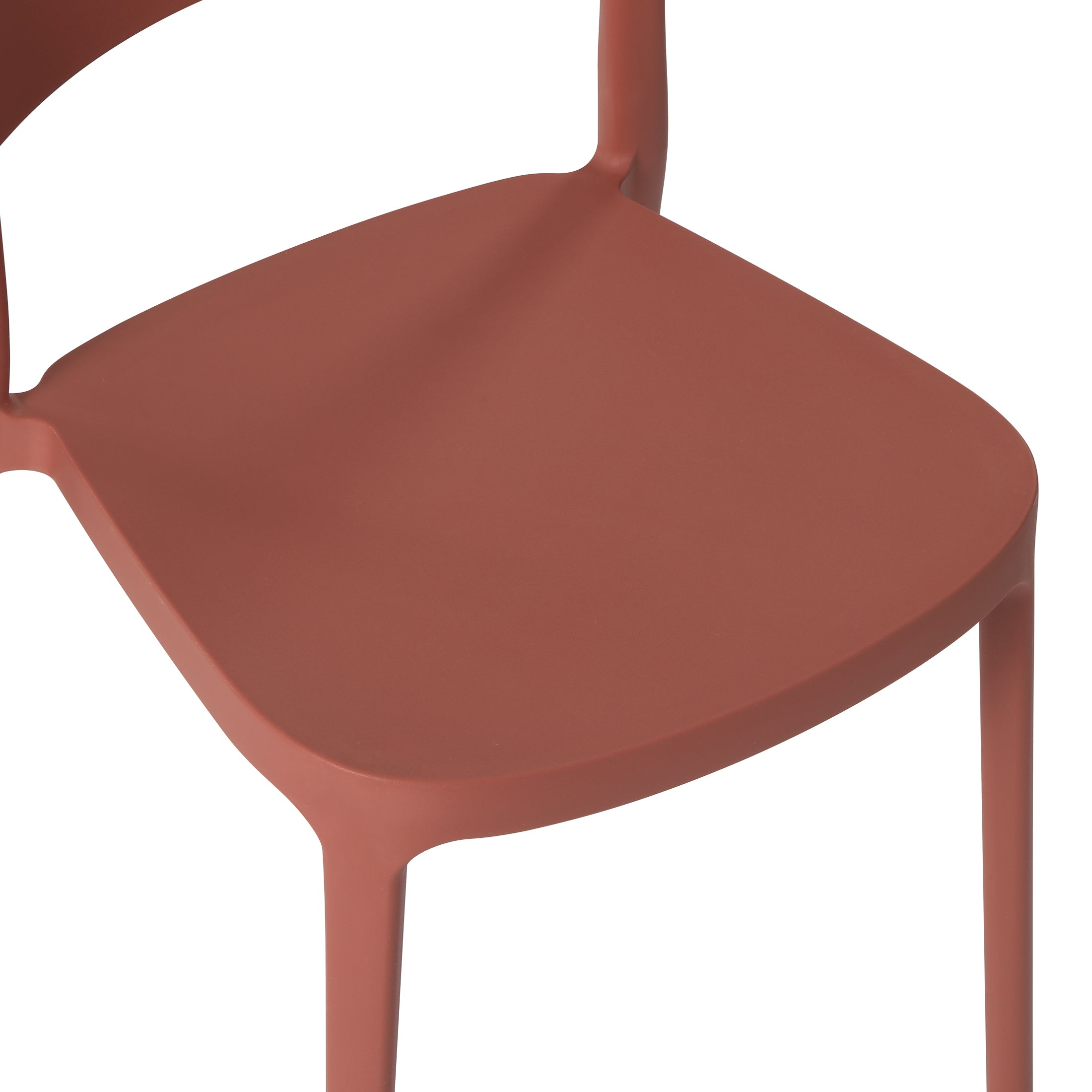 Sunshine Outdoor Modern Stackable Plastic Patio Dining Chairs (Set of 2)