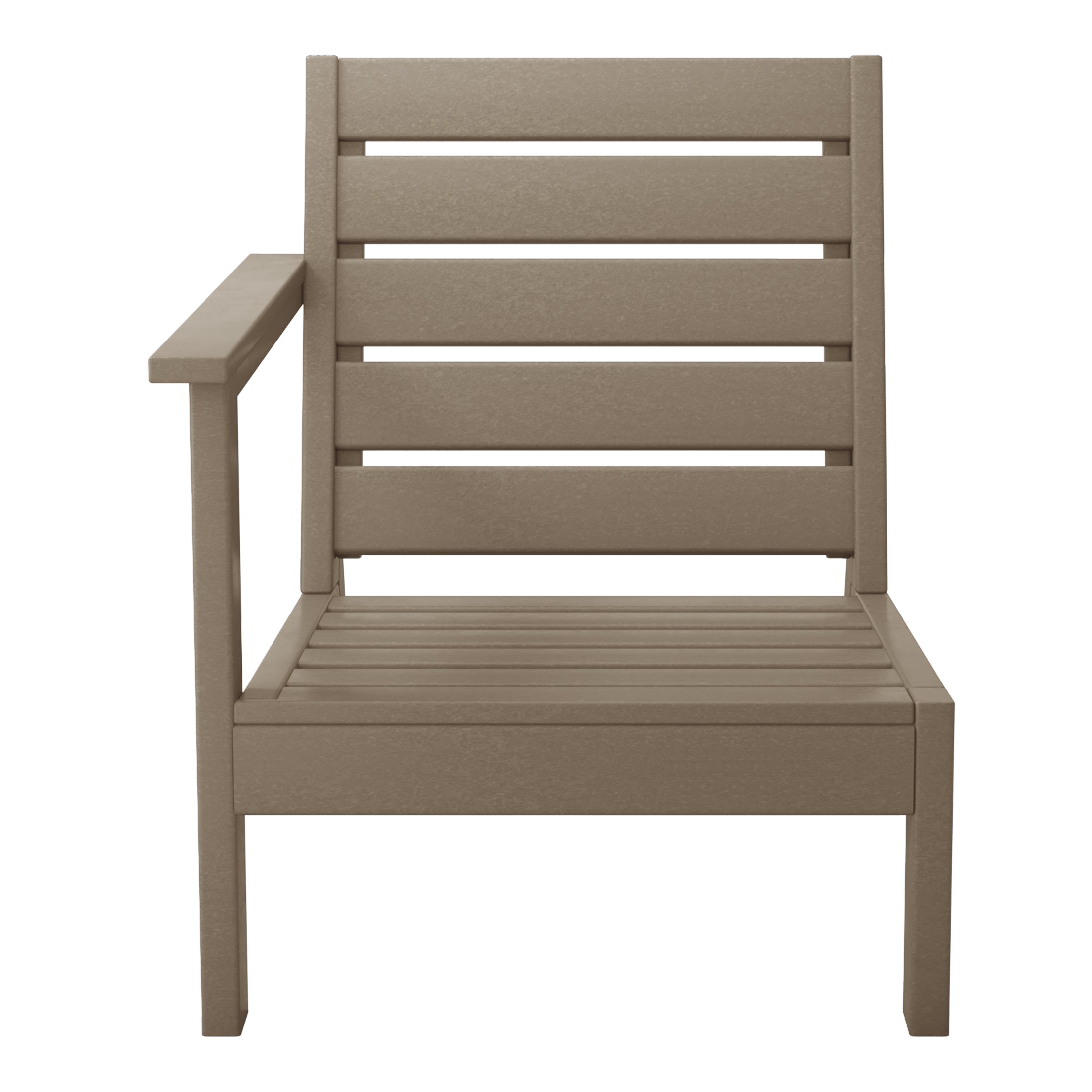 Portsmouth Outdoor Patio HDPE Left Arm Facing Deep Seating Corner Chair
