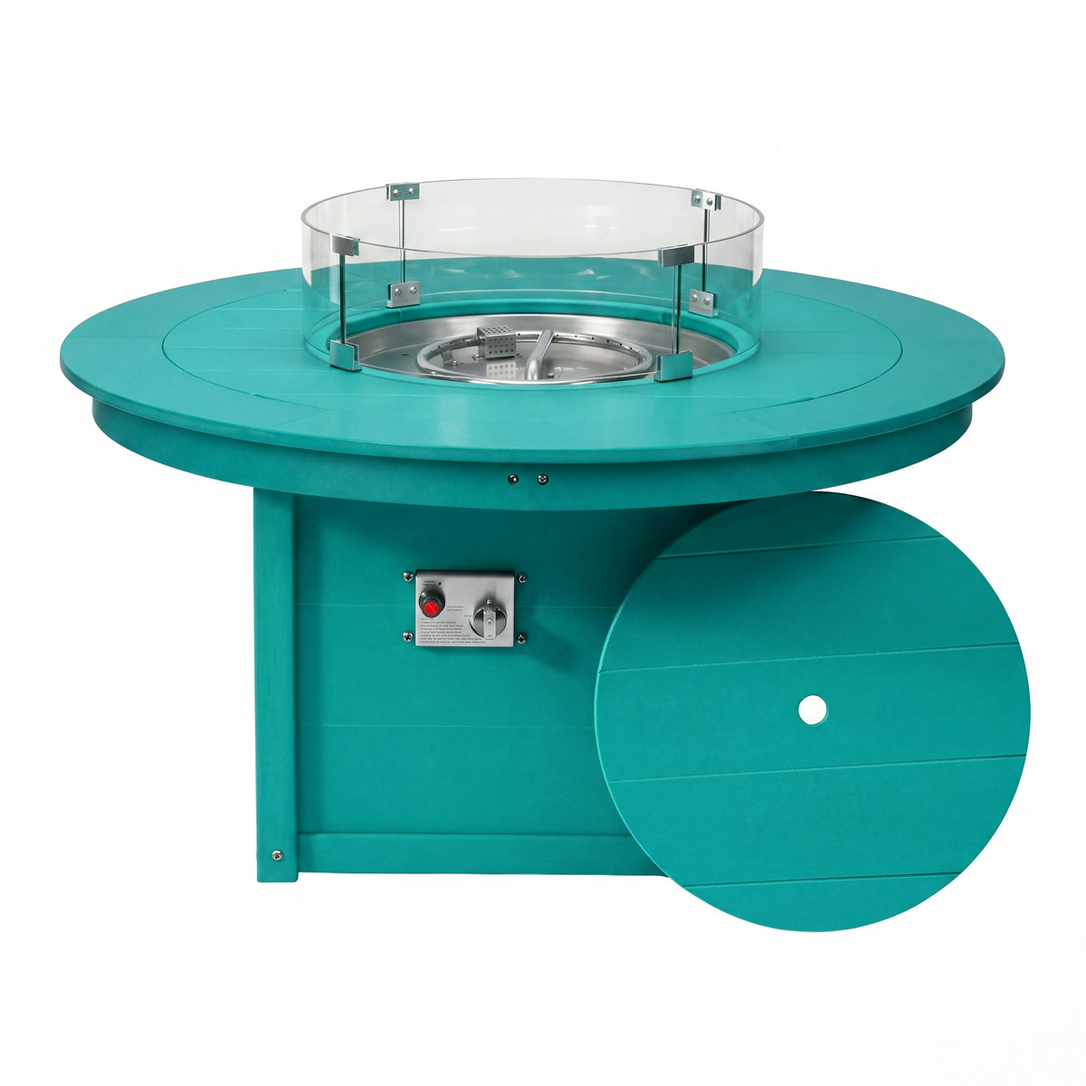 Sol 47" Modern Outdoor 55,000 BTU Patio Propane Round Fire Pit Table