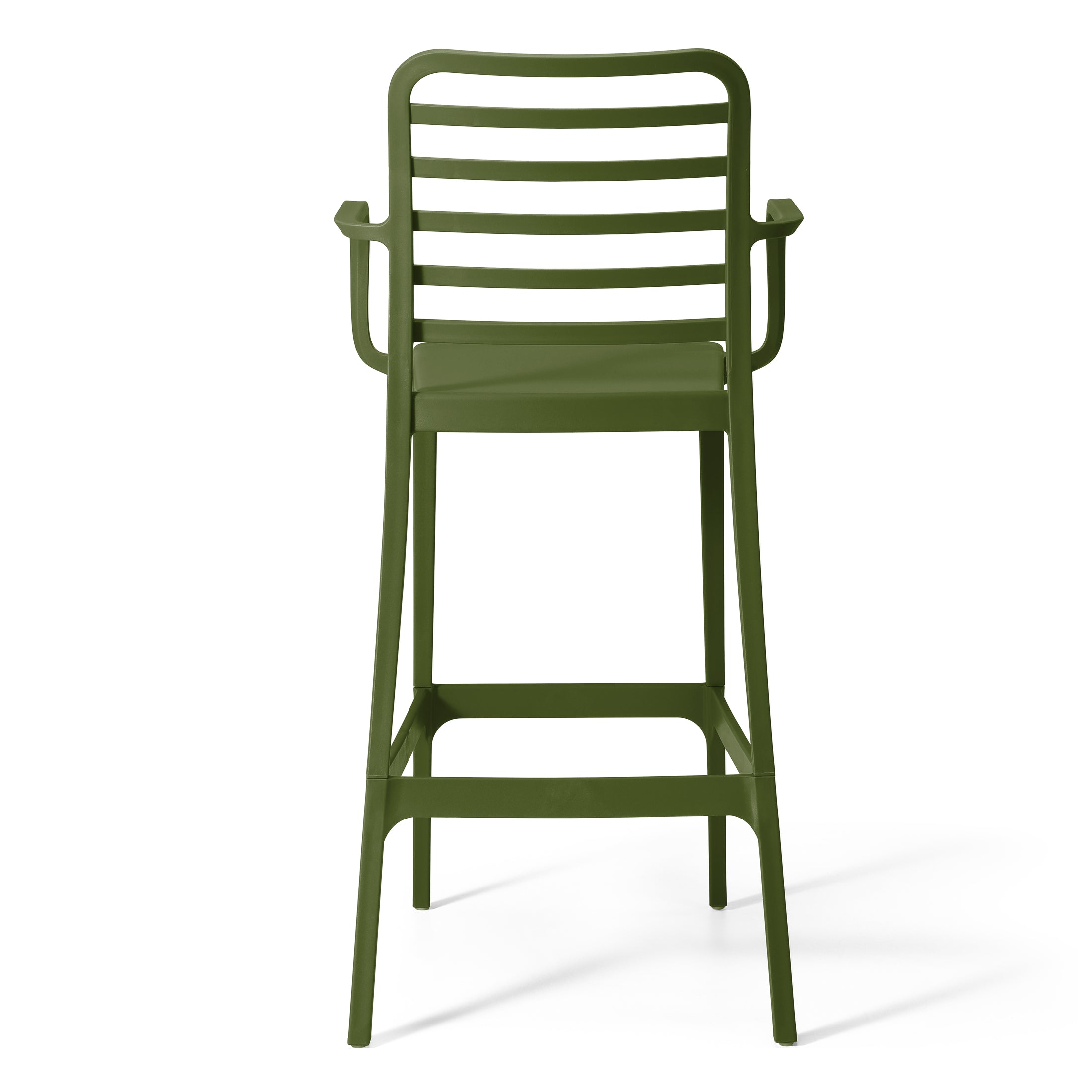 Sunshine 29.5" Outdoor Polypropylene Plastic Patio Bar Height Stools (Set of 2)